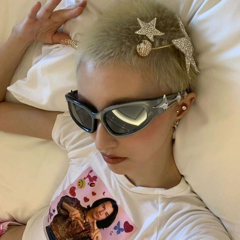 VIBE Vintage Street ins style custom avant-garde sunglasses Size ONE SIZE - 2 Thumbnail