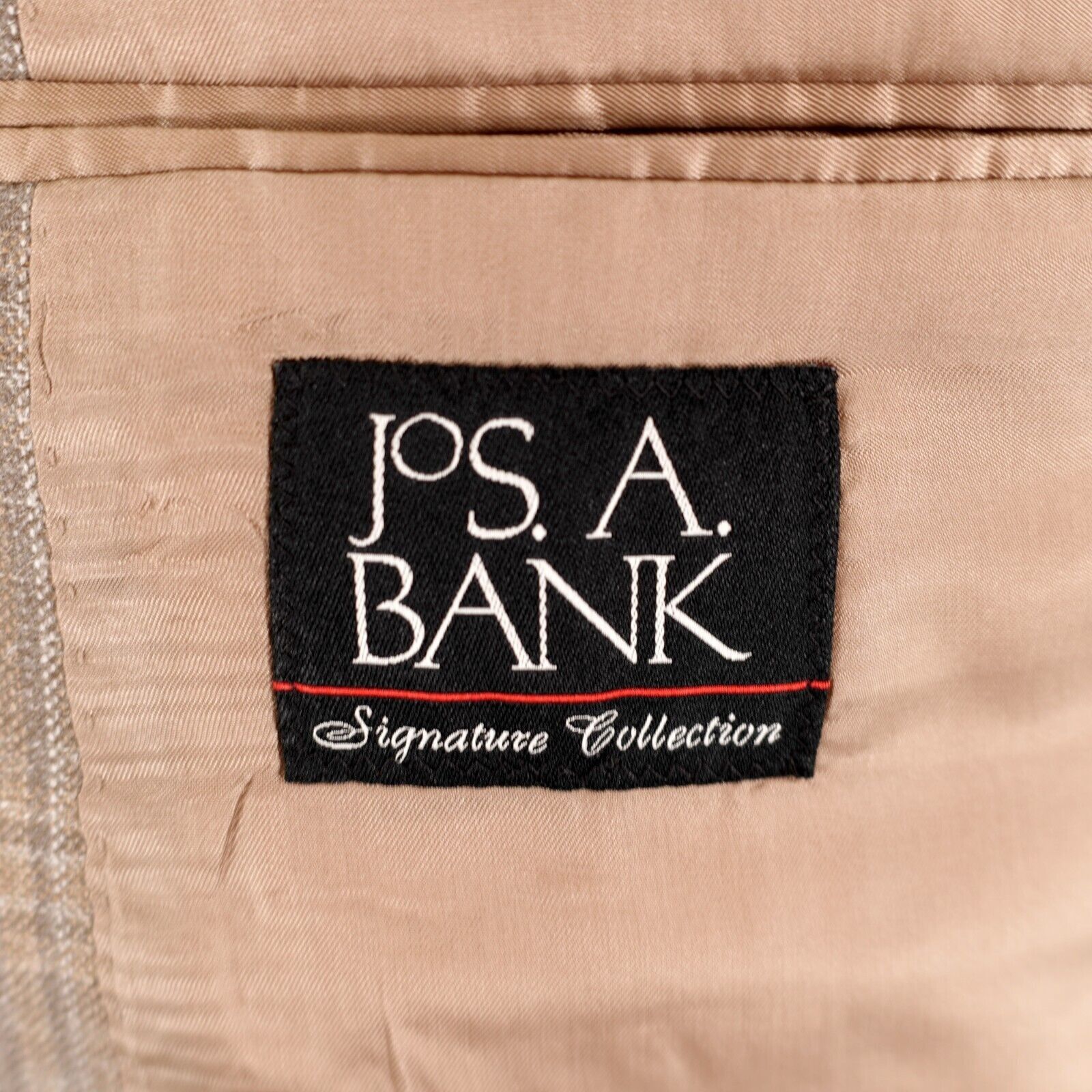 Jos. A. Bank Jos A Bank Signature Wool Silk Linen Beige Tan Plaid 2 Butto Size 40L - 9 Thumbnail