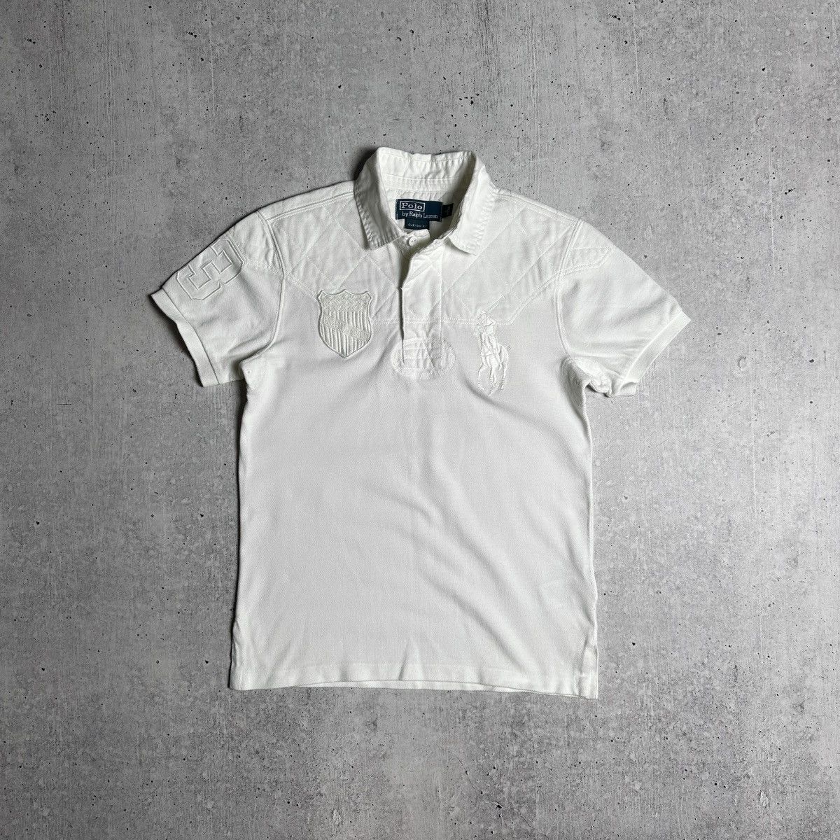 Polo Ralph Lauren × Vintage Polo Ralph Lauren White Polo USA number 3 Size US S / EU 44-46 / 1 - 2 Thumbnail