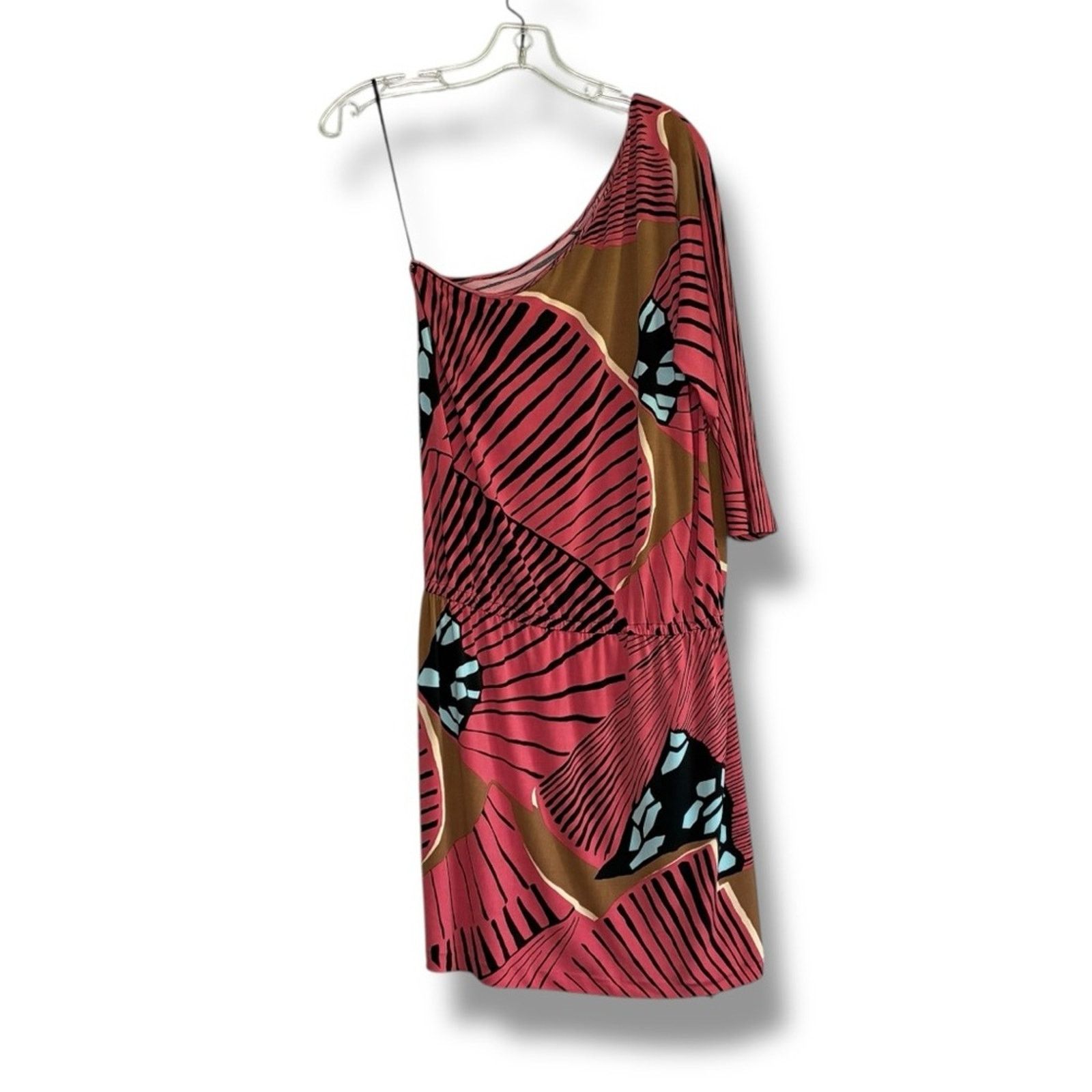 Tibi Tibi New York one shoulder dress in a graphic print Size S / US 4 / IT 40 - 4 Thumbnail
