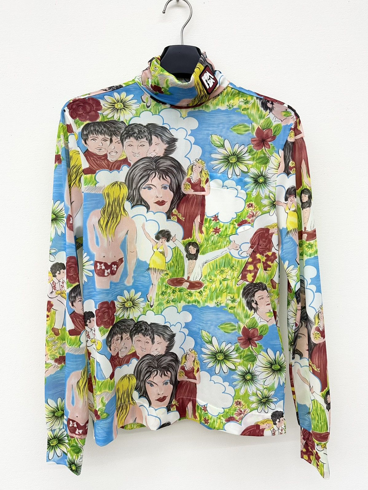 Prada Prada Flash Back Print Turtleneck Top Size US M / EU 48-50 / 2 - 1 Thumbnail