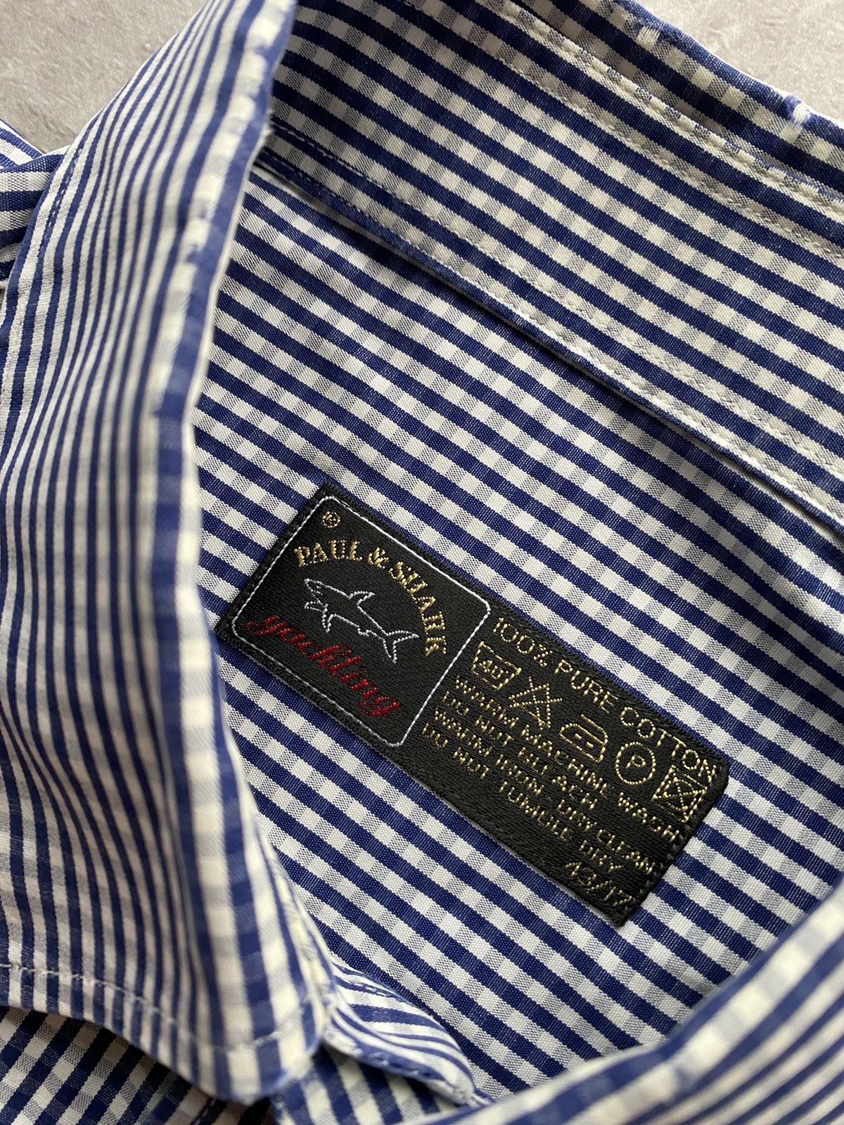 Paul & Shark Paul & Shark Yachting Geometric Shirt Button Made in Italy Size US XL / EU 56 / 4 - 6 Thumbnail