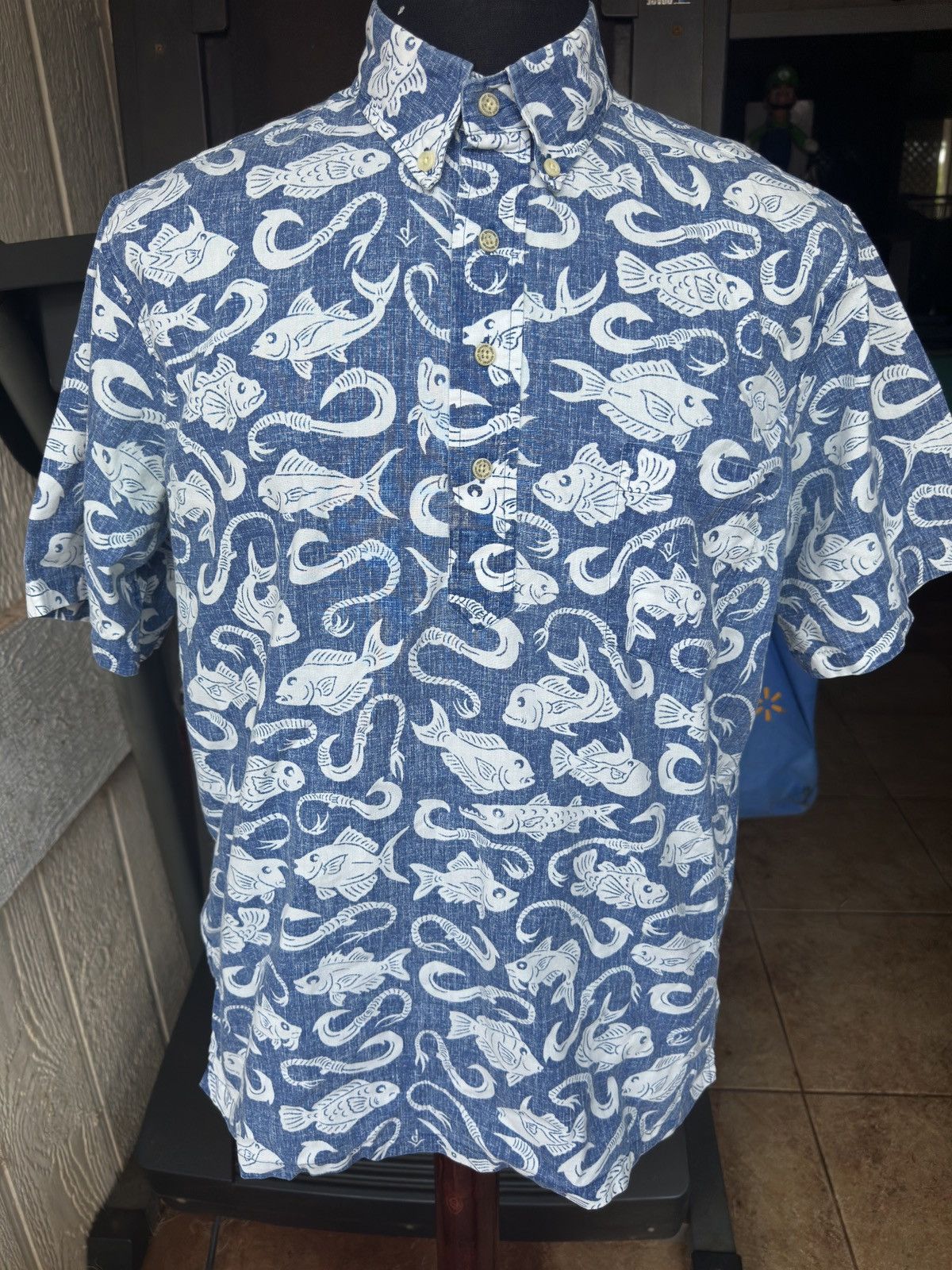 Reyn Spooner Reyn Spooner Hawaiian Print 3/4 Button Blue Men's Medium Size US M / EU 48-50 / 2 - 1 Thumbnail