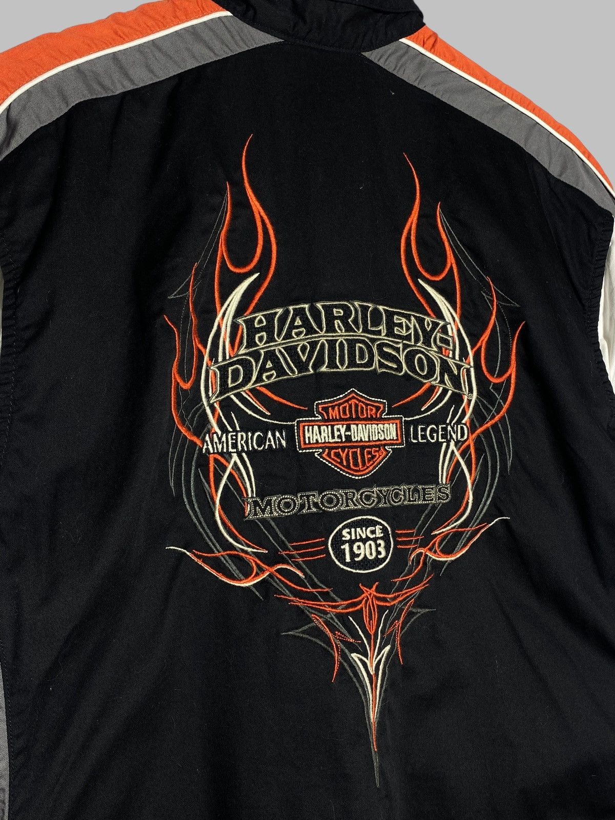 Harley Davidson 🔥 HARLEY-DAVIDSON FLAME RACING SHIRT Y2K BIKER STYLE VIBES Size US M / EU 48-50 / 2 - 2 Thumbnail