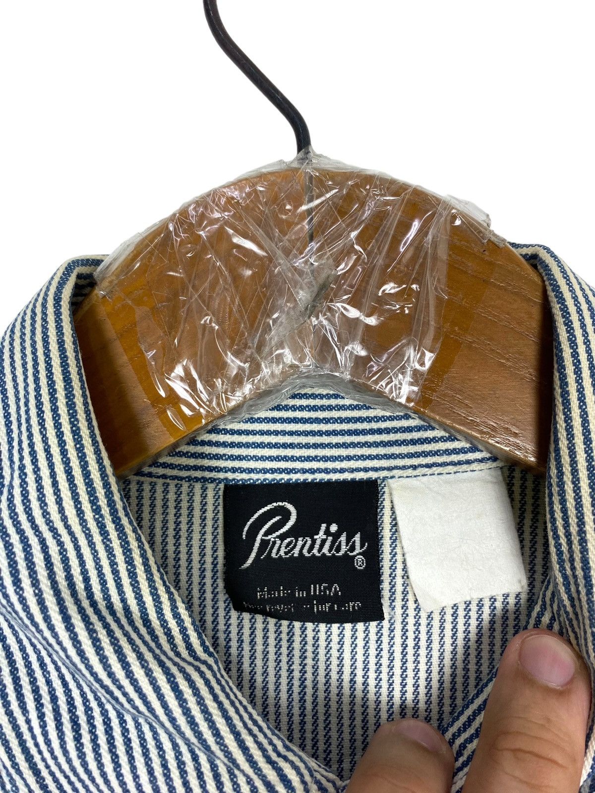 Vintage Rare‼️ Vtg Pnentiss Hickory Stripe Workwear Shirt Usa Talon Size US M / EU 48-50 / 2 - 6 Thumbnail
