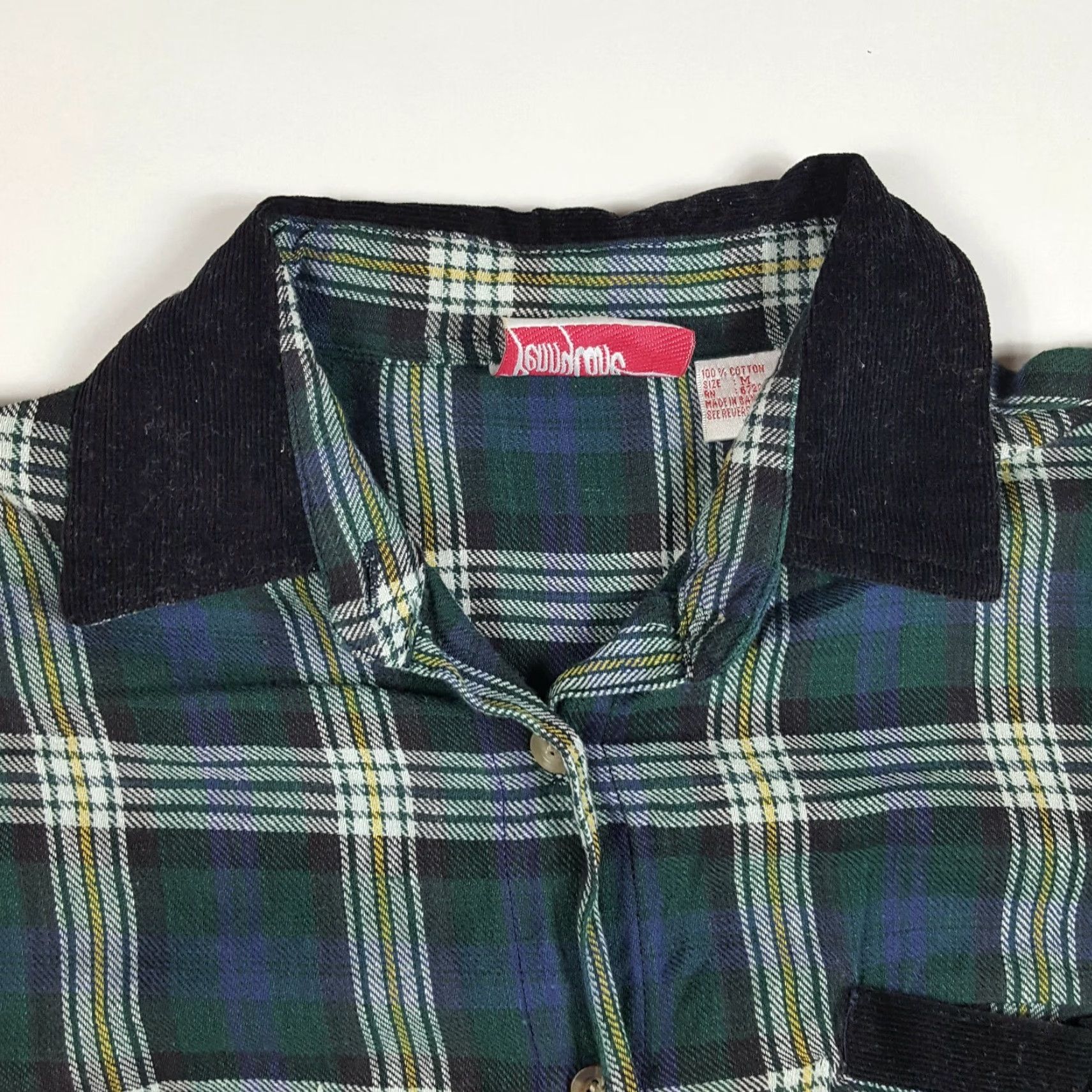 Vintage Vintage 80s Green Plaid Flannel Womens Medium Long Sleeve Preppy Button Up Shirt Size M / US 6-8 / IT 42-44 - 3 Thumbnail