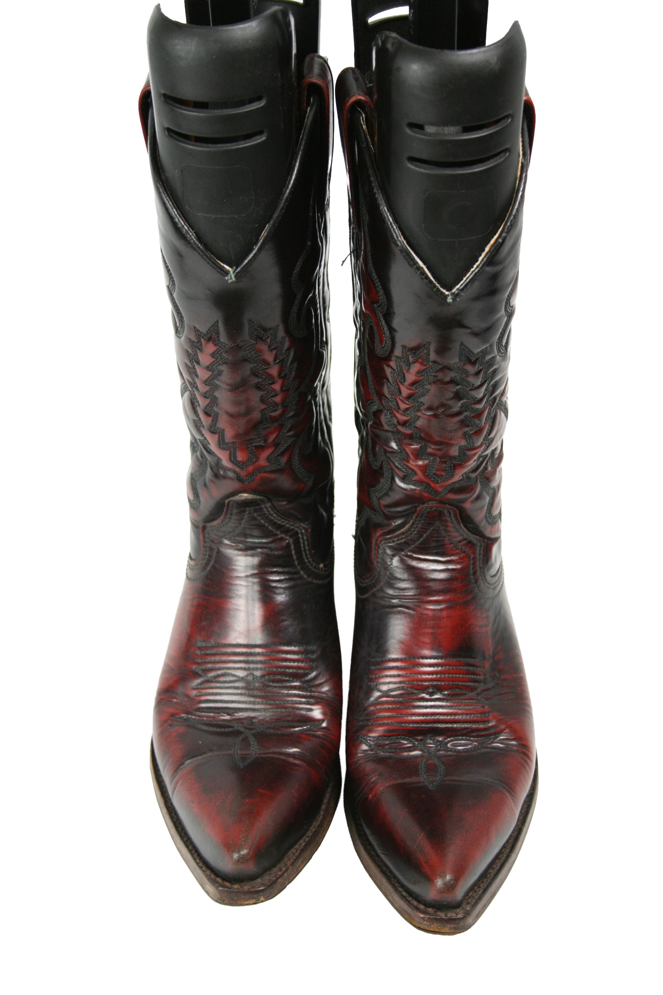 Sendra 90S Y2K Maxi Fuschia Cowboy Western Gradient Boots Vintage Size US 6 / IT 36 - 9 Thumbnail