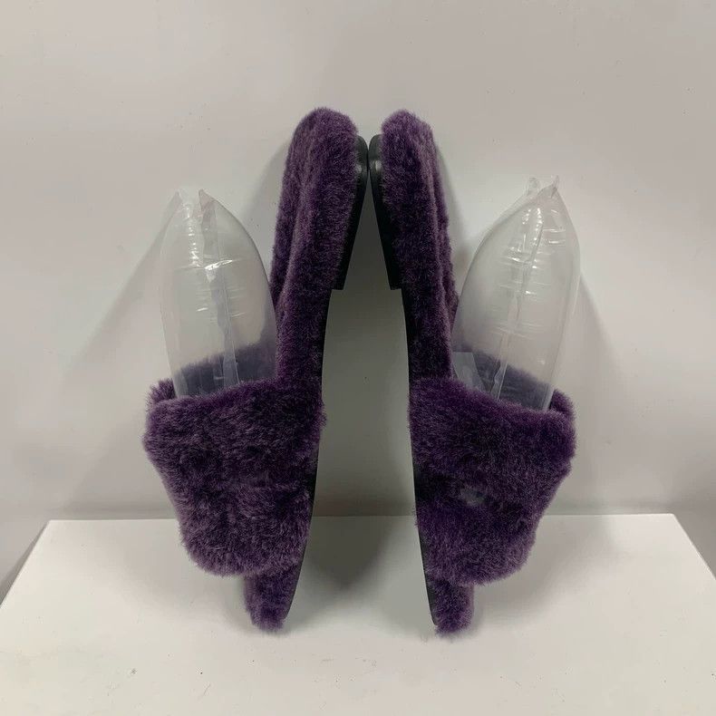 Hermes Hermes Teddy Fur Slippers Size 38-2506 Size US 8 / IT 38 - 5 Thumbnail
