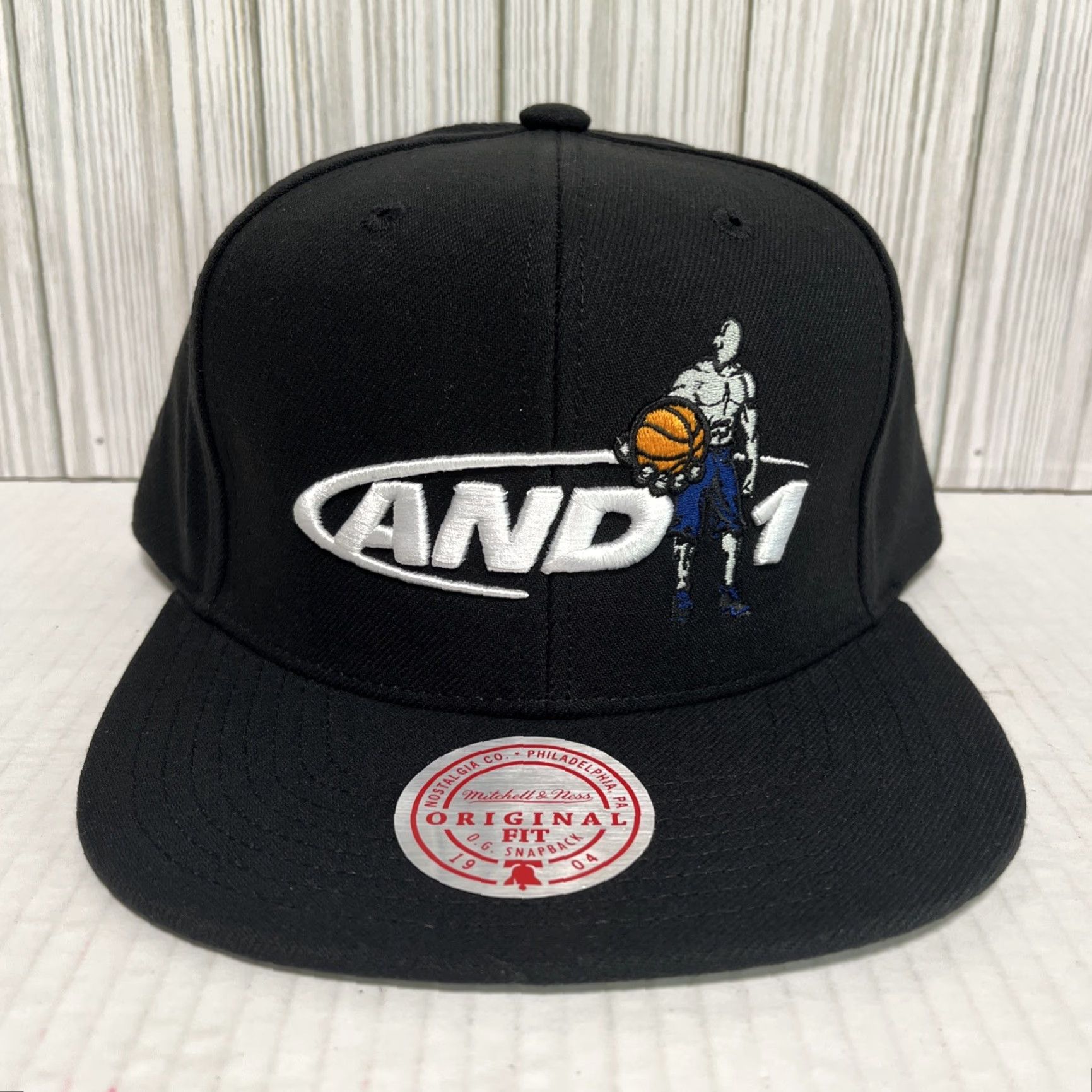 Mitchell & Ness Mitchell & Ness AND1 Hat Cap Snap Back Retro Mixtape Tour Basketball Cap Mens Adjustable Black One Size Snapback Size ONE SIZE - 2 Thumbnail