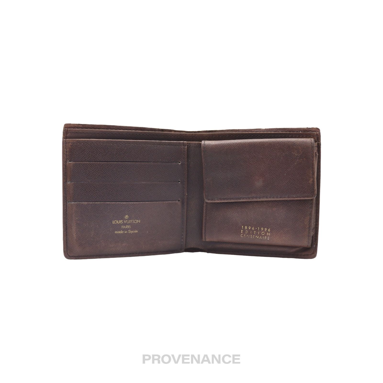 Louis Vuitton Louis Vuitton Centenaire Edition Marco Wallet - Damier Ebene Size ONE SIZE - 6 Thumbnail
