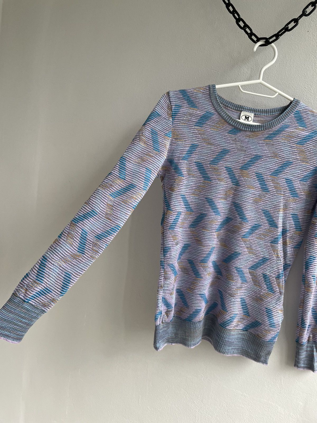Missoni MISSONI Textured Thin Knit Pullover Sweater Top Long Sleeve Size L / US 10 / IT 46 - 5 Thumbnail