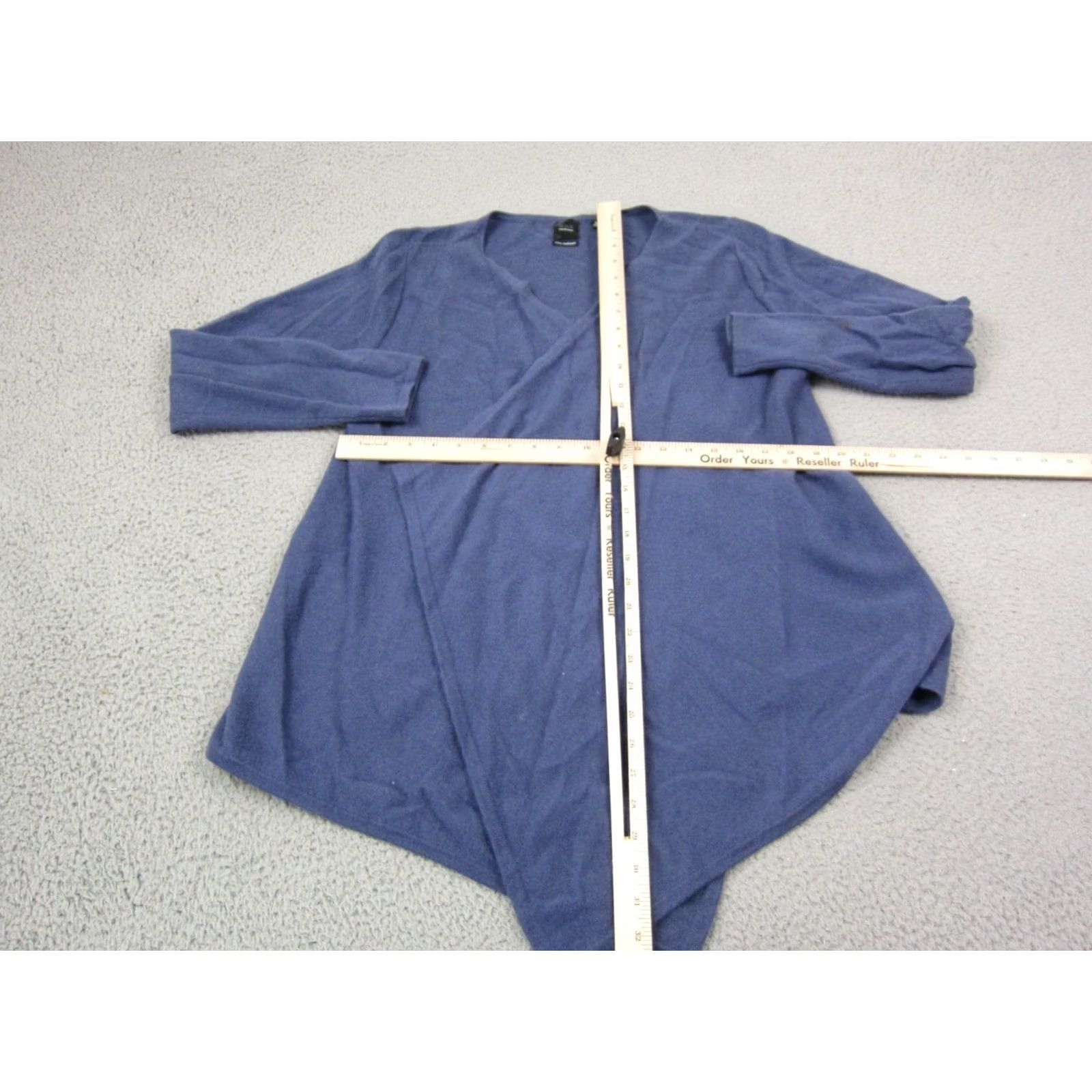 Saks Fifth Avenue Saks Fifth Avenue Blue 100% Cashmere Cardigan Womens Large Open Sweater Classic 80s 90s Size L / US 10 / IT 46 - 5 Thumbnail
