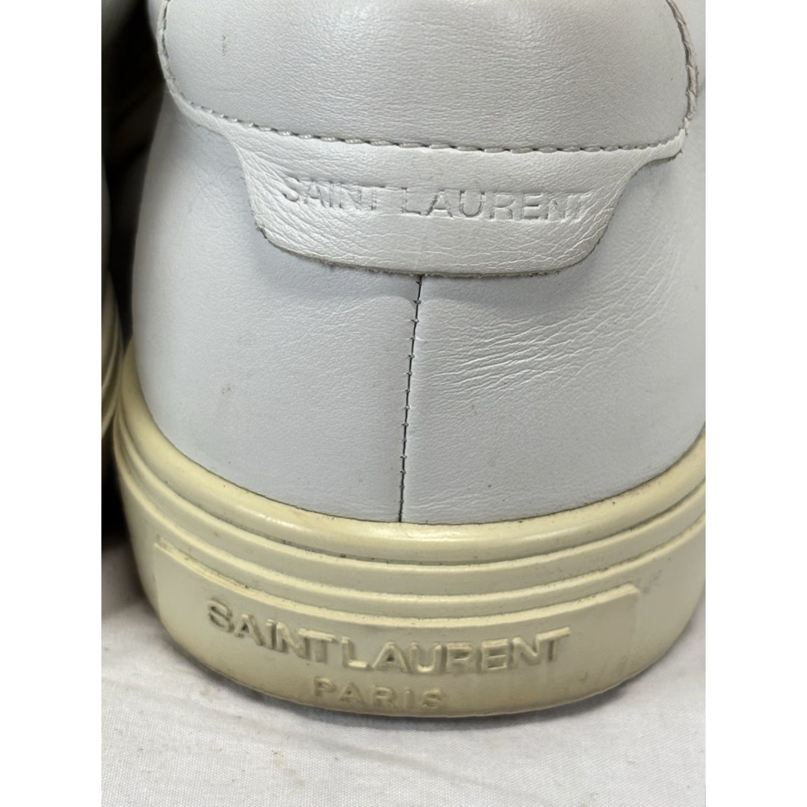 Yves Saint Laurent Vintage Saint Laurent Andy Sneakers Women’s 8 White Leather Casual Low Top Italy Size US 8 / IT 38 - 5 Thumbnail