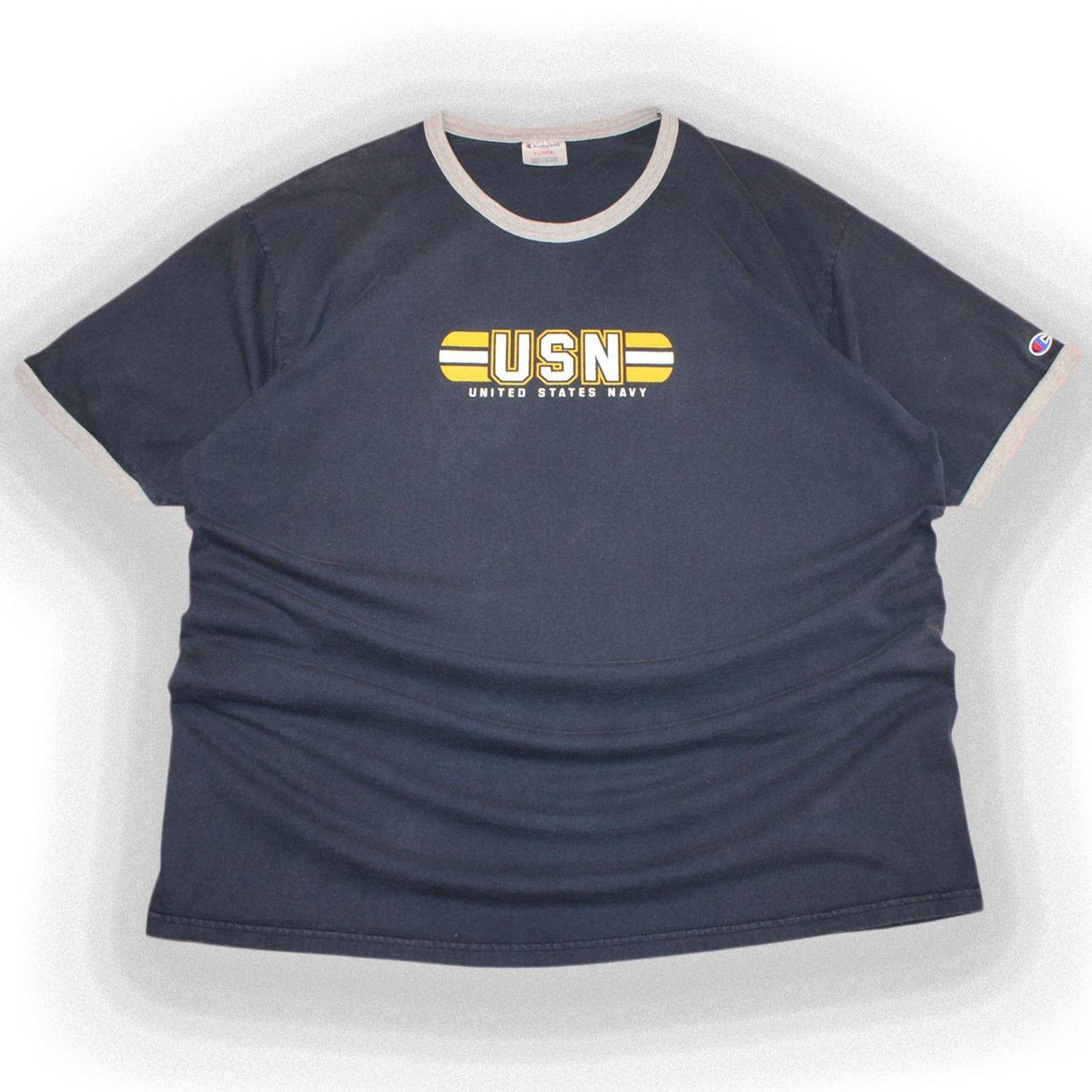 Champion Vintage 90's Champion Gray Ringer Graphic Tee Size US XL / EU 56 / 4 - 1 Thumbnail