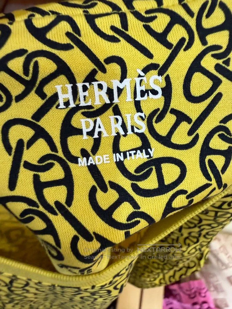 Hermes Hermes Yellow Full Print Short Sleeve Size XS / US 0-2 / IT 36-38 - 3 Thumbnail