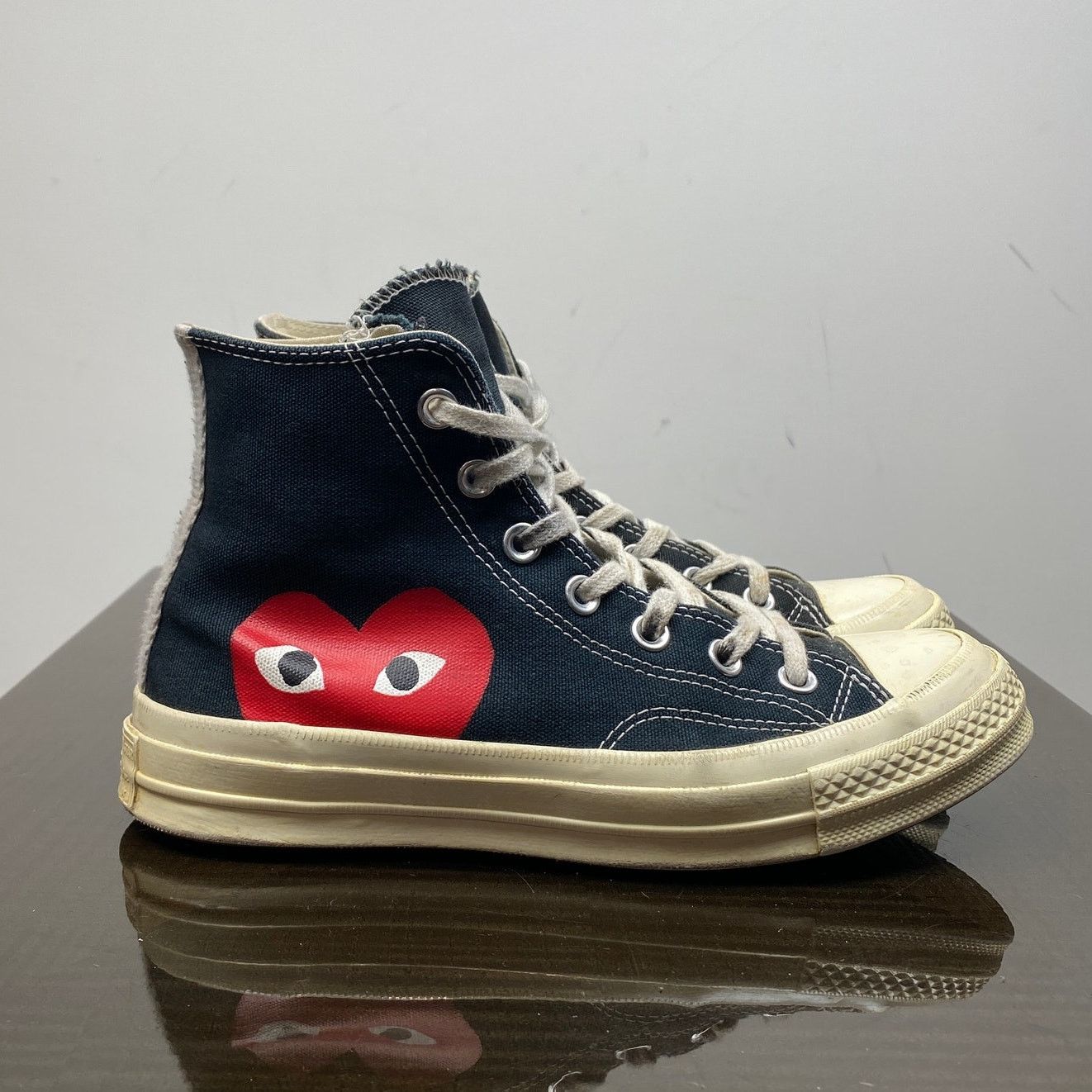 Converse Converse Comme des Garcons Play High Canvas Sneakers W's 7 Size US 7 / IT 37 - 3 Thumbnail
