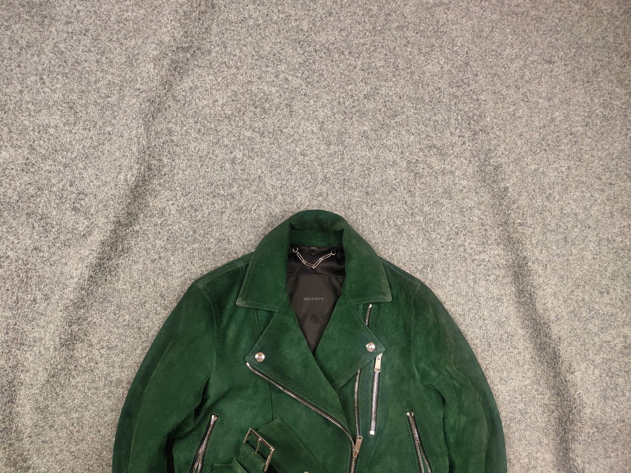 Belstaff Belstaff Elkstone Suede Leather Biker zip Jacket Vintage Size S / US 4 / IT 40 - 1 Thumbnail