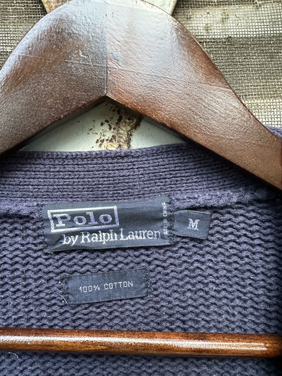 Vintage THRASHED Faded Polo Ralph Laurent Cardigan Size US M / EU 48-50 / 2 - 13 Thumbnail