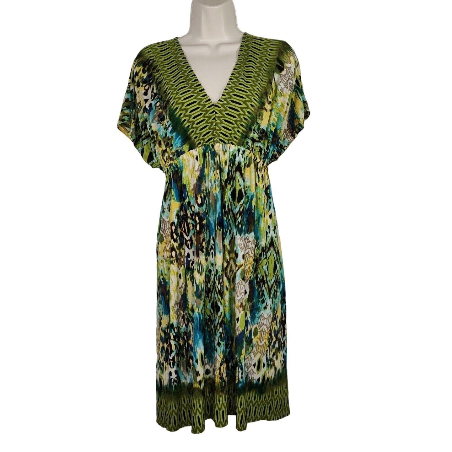 Other Delusional Plunge V-neck Dress Women Size M Green Blue Size M / US 6-8 / IT 42-44 - 1 Thumbnail