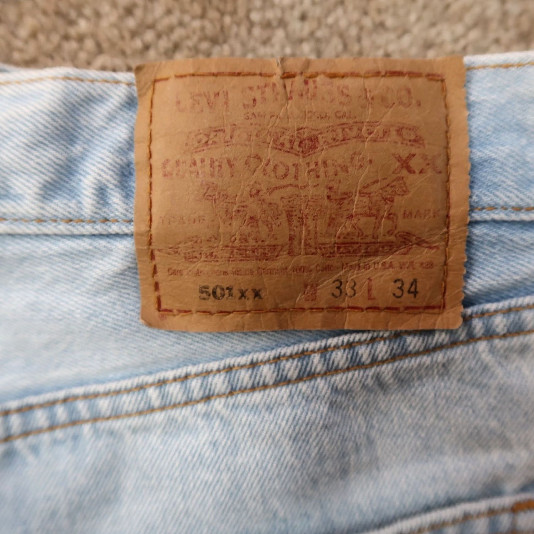 Levi's VINTAGE Levi's 501 Jeans Mens 30 Regular Blue Denim 5-Pocket USA 501 Series 90s USA Mens Size US 30 / EU 46 - 5 Thumbnail