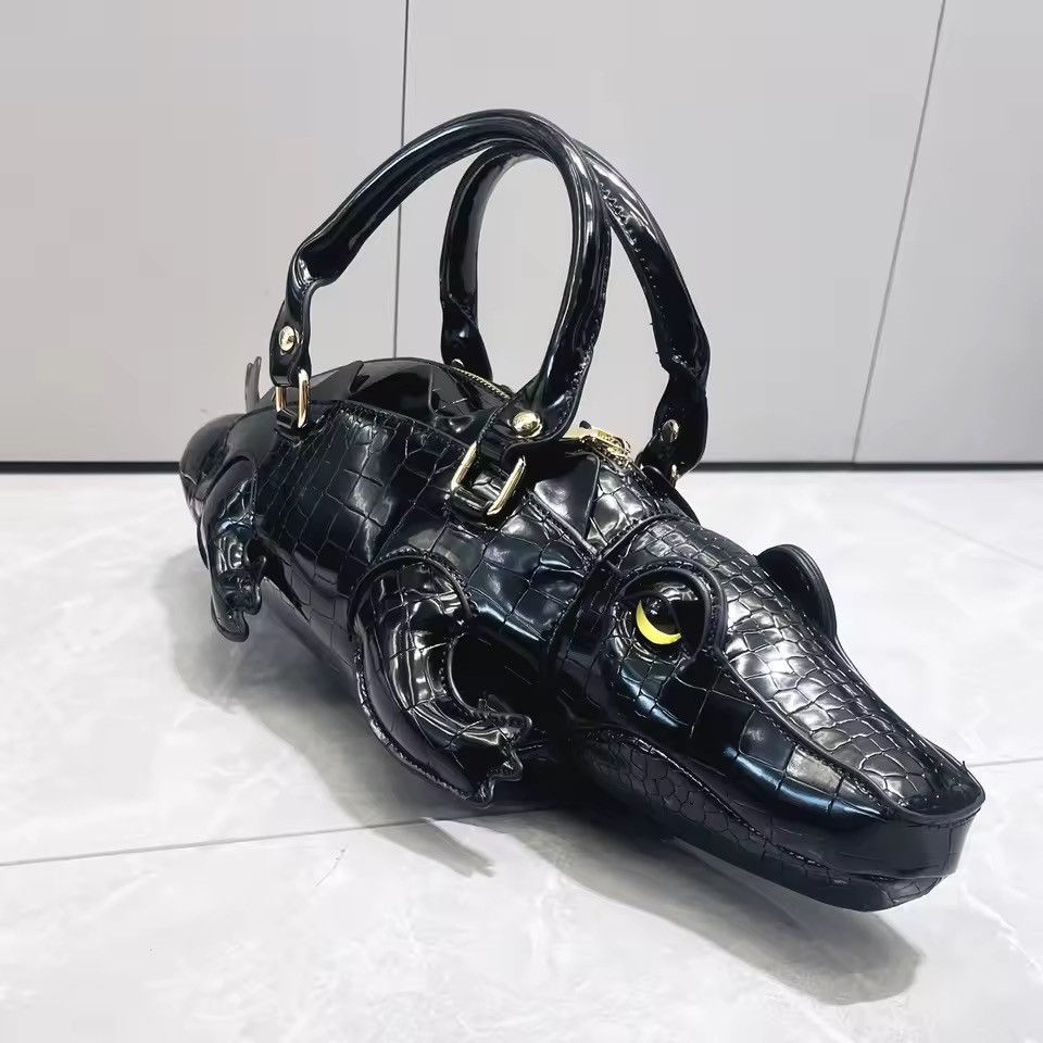 Other Streetwear Designer PU Leather Shoulder Crocodile Hand Bag Size ONE SIZE - 3 Thumbnail