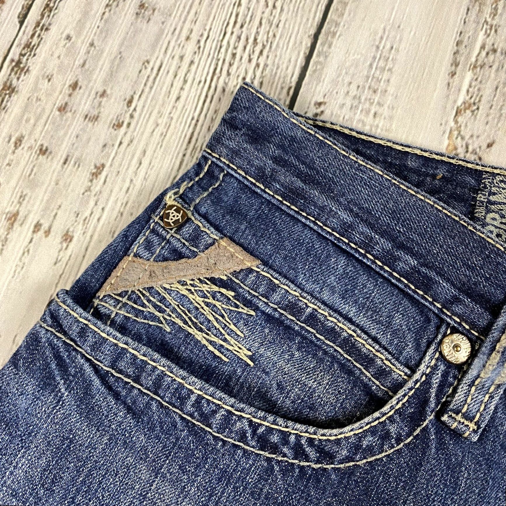Ariat ARIAT M4 BACKLASH Low Rise Boot Cut Jeans Denim Western 38x34 Mens Blue Dark Wash Size US 38 / EU 54 - 3 Thumbnail