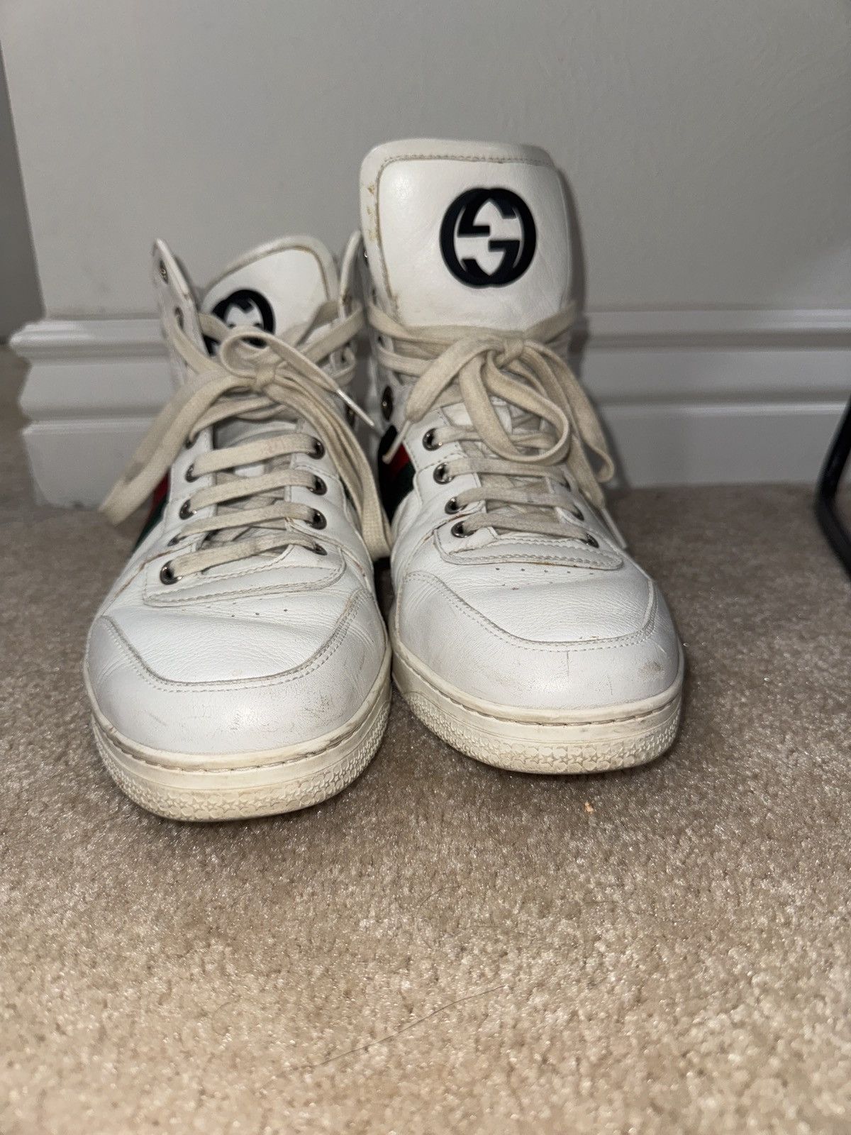 Gucci Gucci signature high leather sneakers Size US 8 / EU 41 - 3 Thumbnail