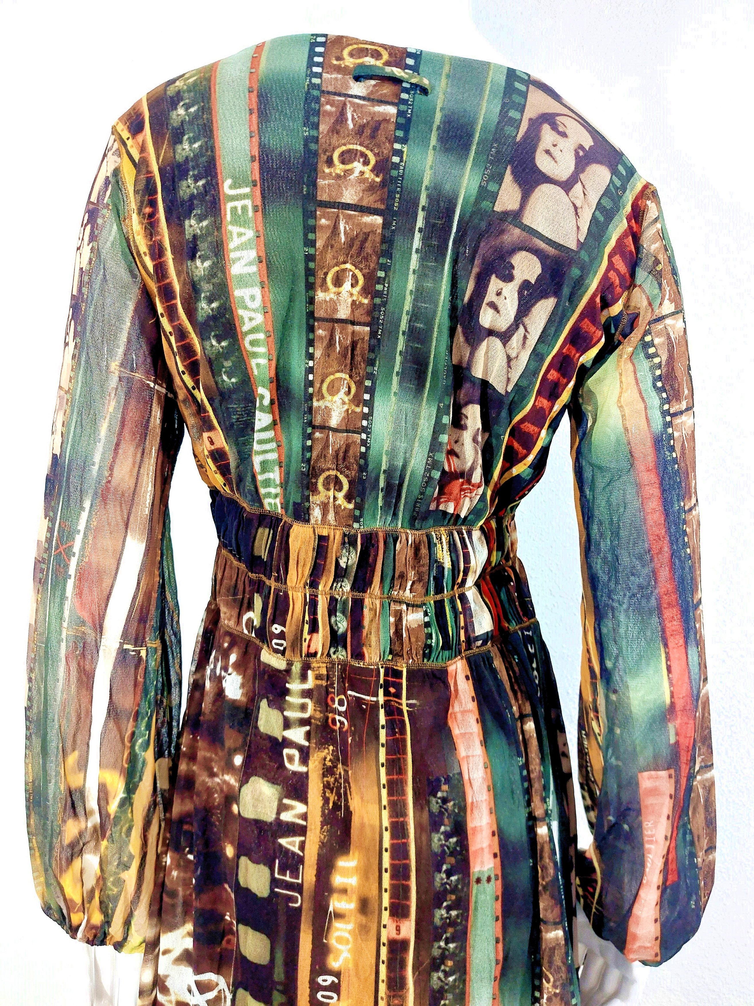 Jean Paul Gaultier Jean Paul Gaultier Faces Face Paris Cinema Mesh Dress Size L / US 10 / IT 46 - 3 Thumbnail