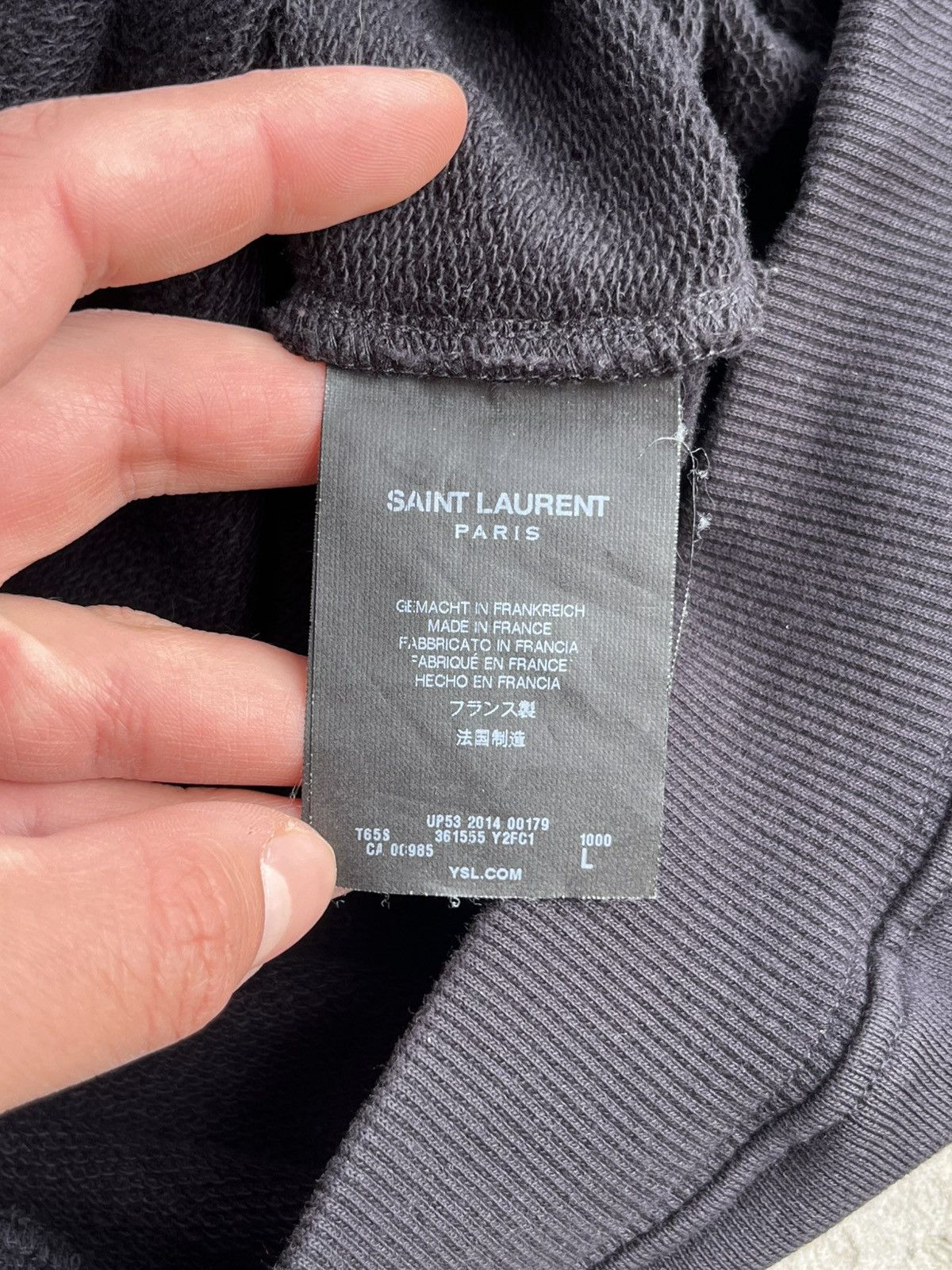 Hedi Slimane × Saint Laurent Paris FW14 Saint Laurent Paris by Hedi Slimane Sweatshirt Size US L / EU 52-54 / 3 - 4 Thumbnail