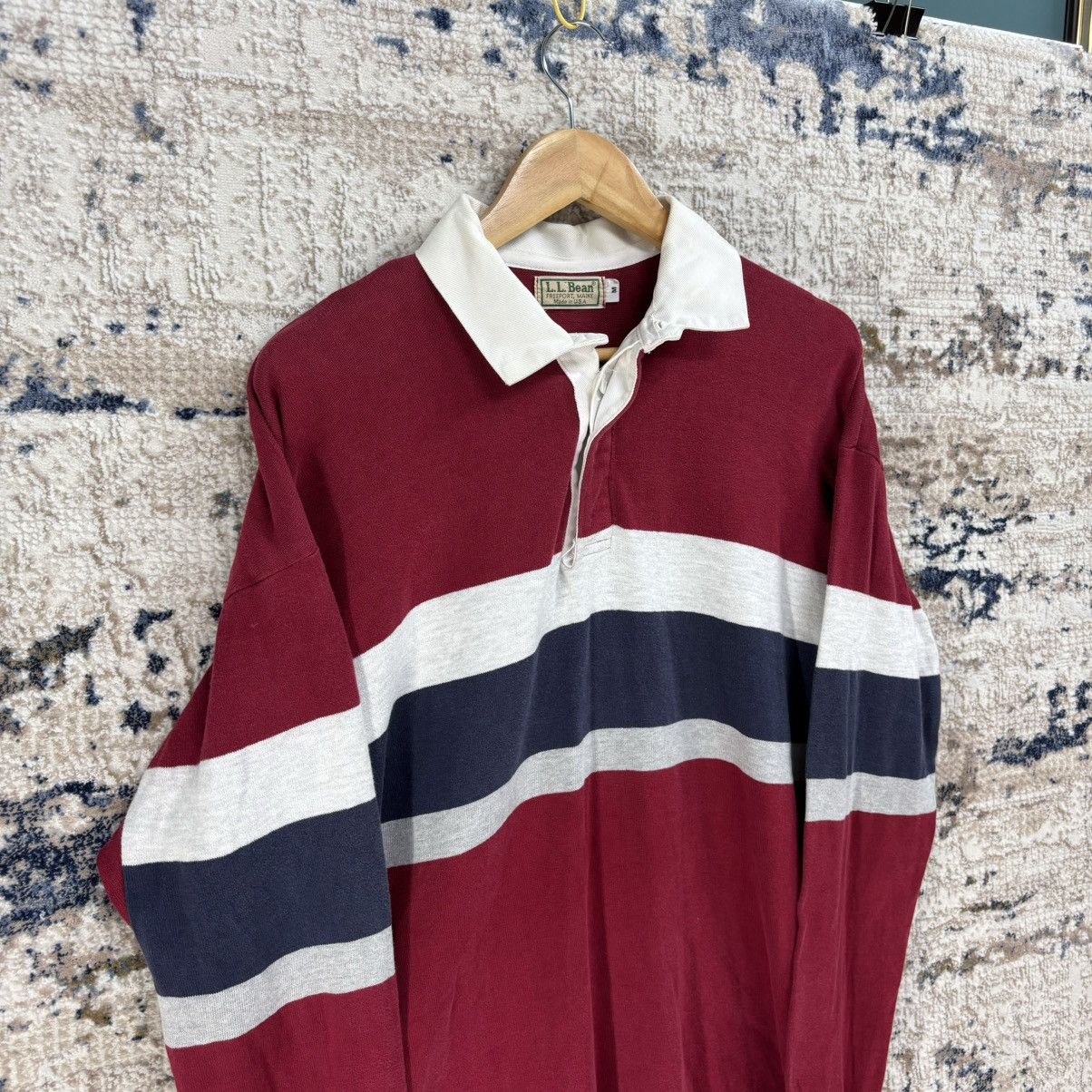 L.L. Bean × Vintage 90s Vintage LL. Bean Rugby Shirt Size US M / EU 48-50 / 2 - 5 Thumbnail