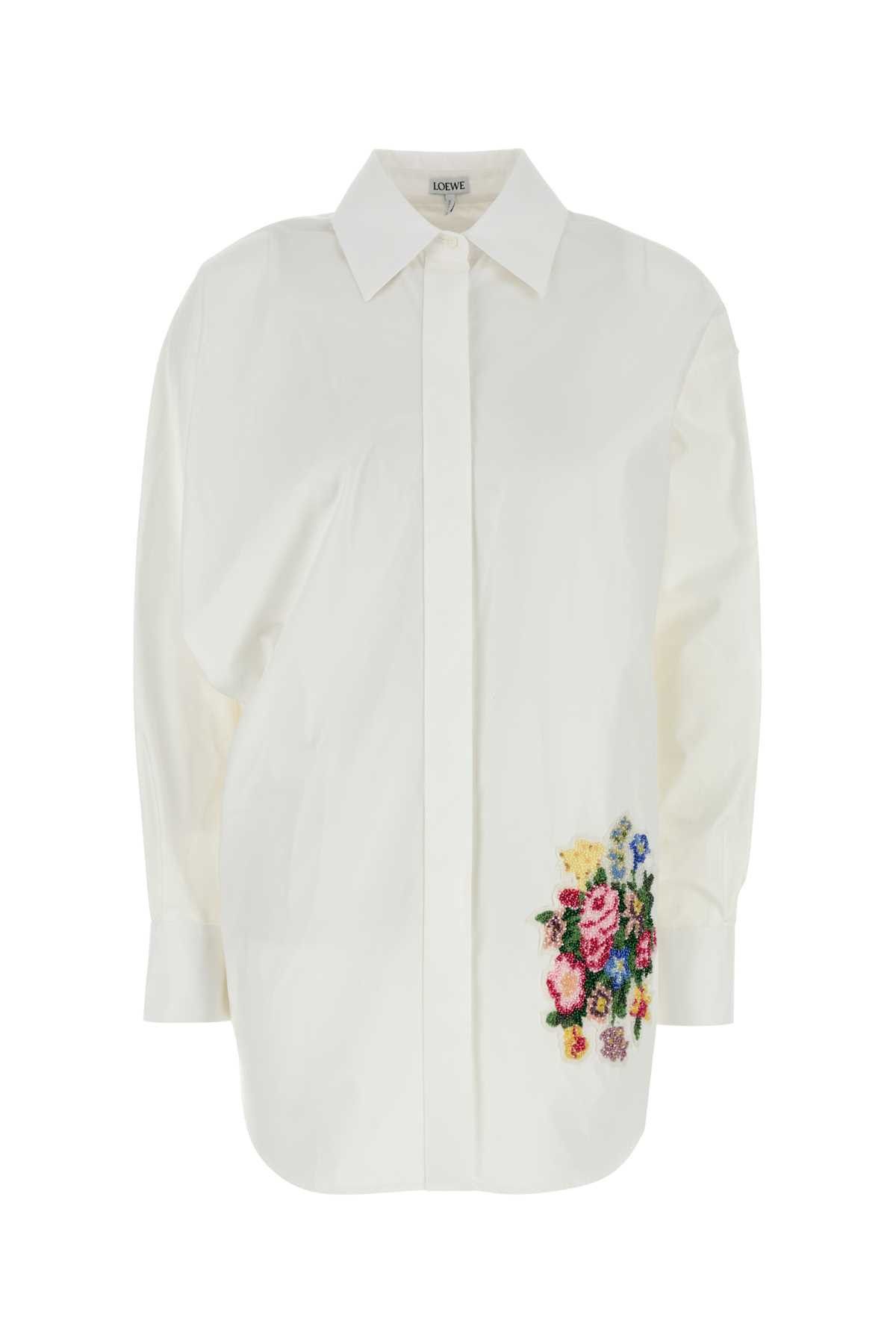 Loewe White Poplin Shirt Size M / US 6-8 / IT 42-44 - 1 Thumbnail