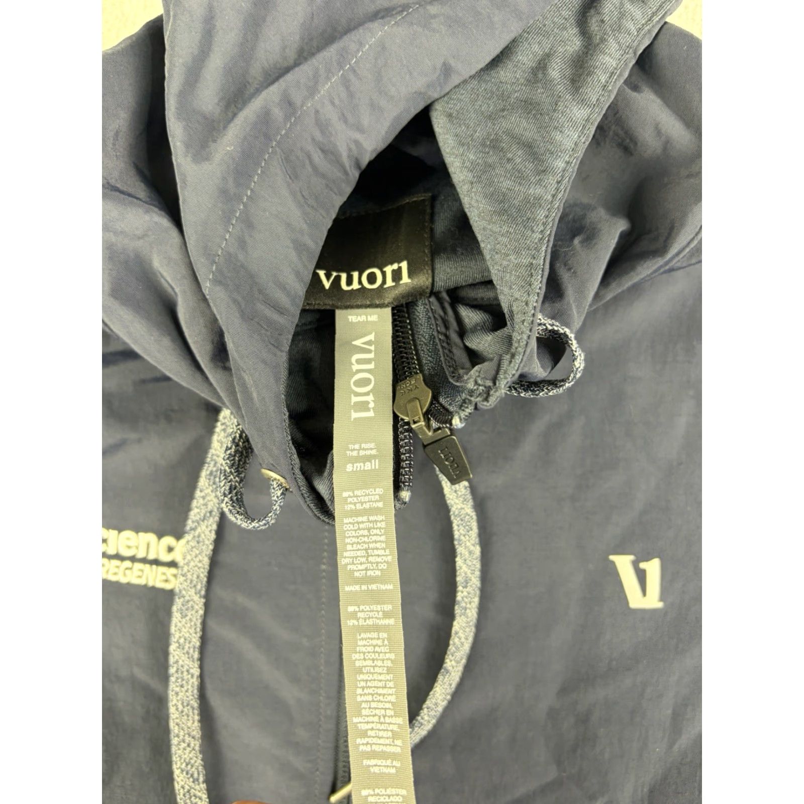 Vuori Vuori Jacket Men’s Size S Full Zip Blue Logo Activewear Hoodie Size US S / EU 44-46 / 1 - 5 Thumbnail