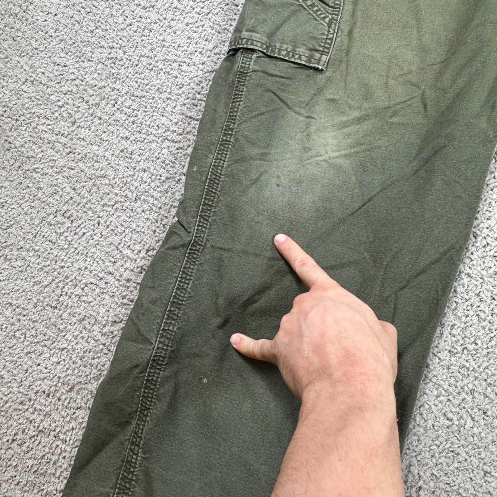 Carhartt Carhartt B236 DOL Work Cargo Pants Mens 40x30 Green Dungaree Size US 40 / EU 56 - 7 Thumbnail