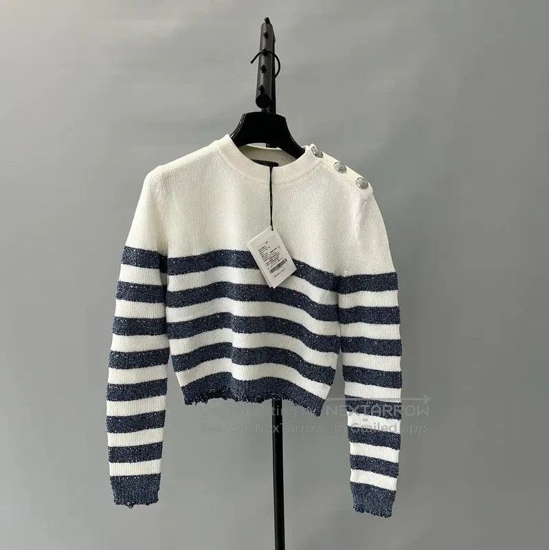 Balmain Balmain Striped Knit Sweater for Women . Size S / US 4 / IT 40 - 1 Thumbnail