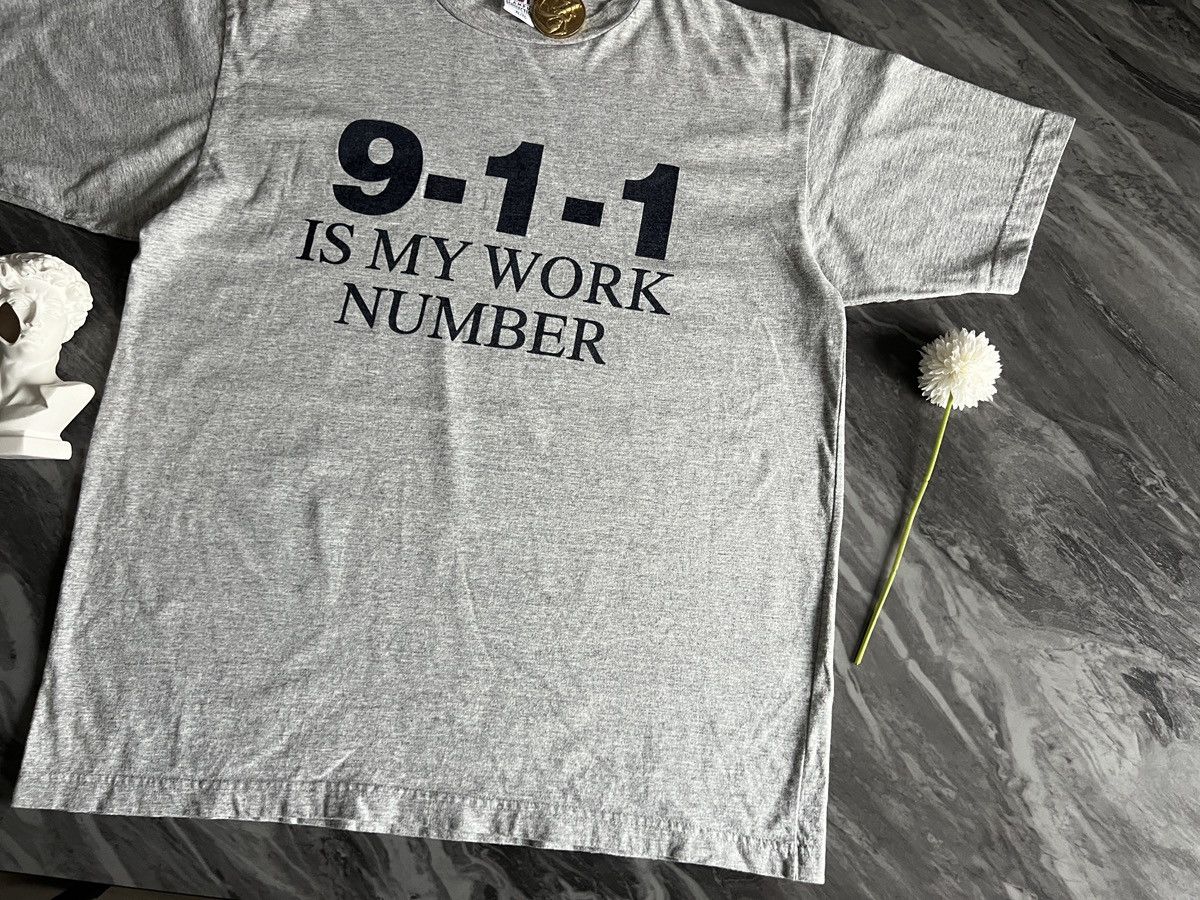 Vintage 911 : Is My Work Number Hotline Size US XL / EU 56 / 4 - 3 Thumbnail