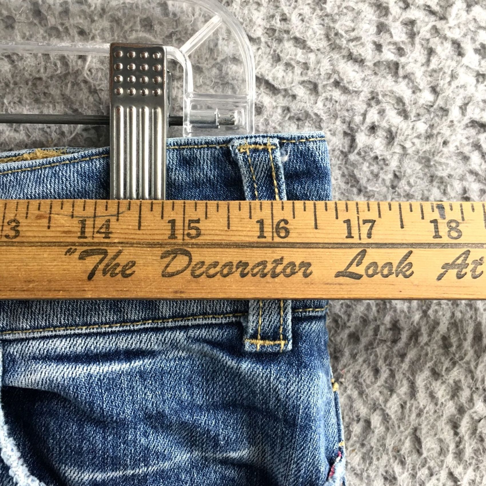 Vintage American Eagle Straight Leg Jeans Womens 10 Blue Denim Button Front Zip Fly Jeans Women 10 Blue Denim Belt 5-Pocket Solid Vintage No? Size 32" / US 10 / IT 46 - 6 Thumbnail