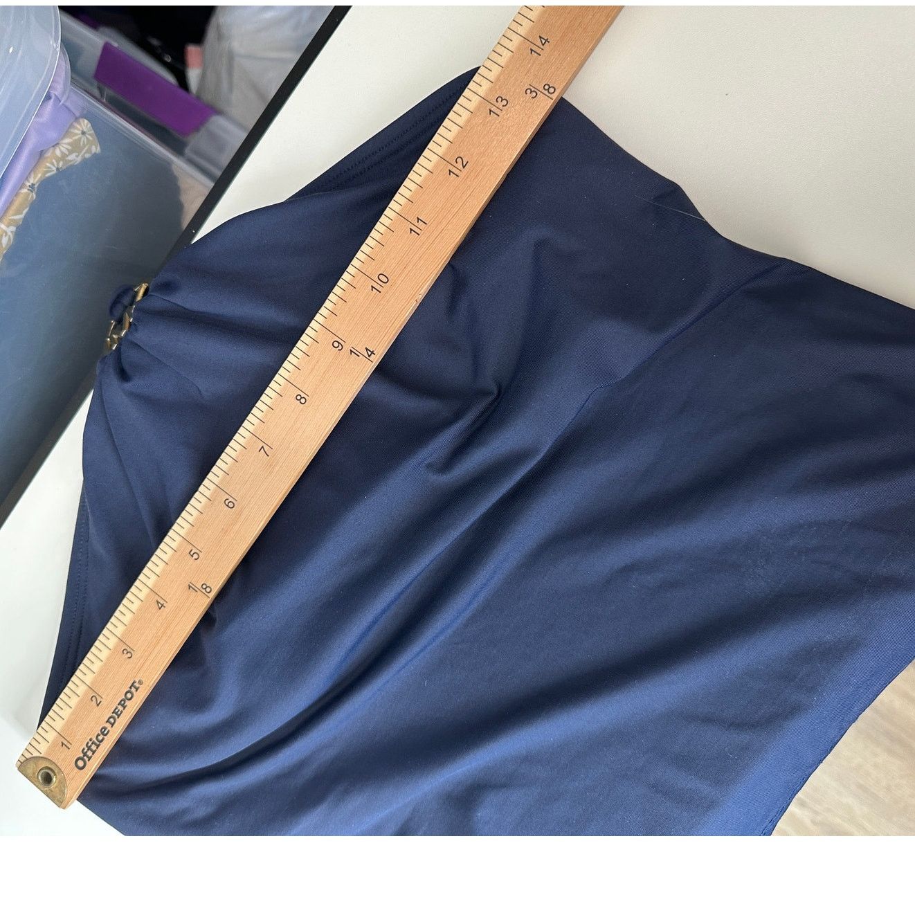 Michael Kors Michael Kors Navy Blue Halter Tankini Top XS Gold MK Logo Size XS / US 0-2 / IT 36-38 - 10 Thumbnail