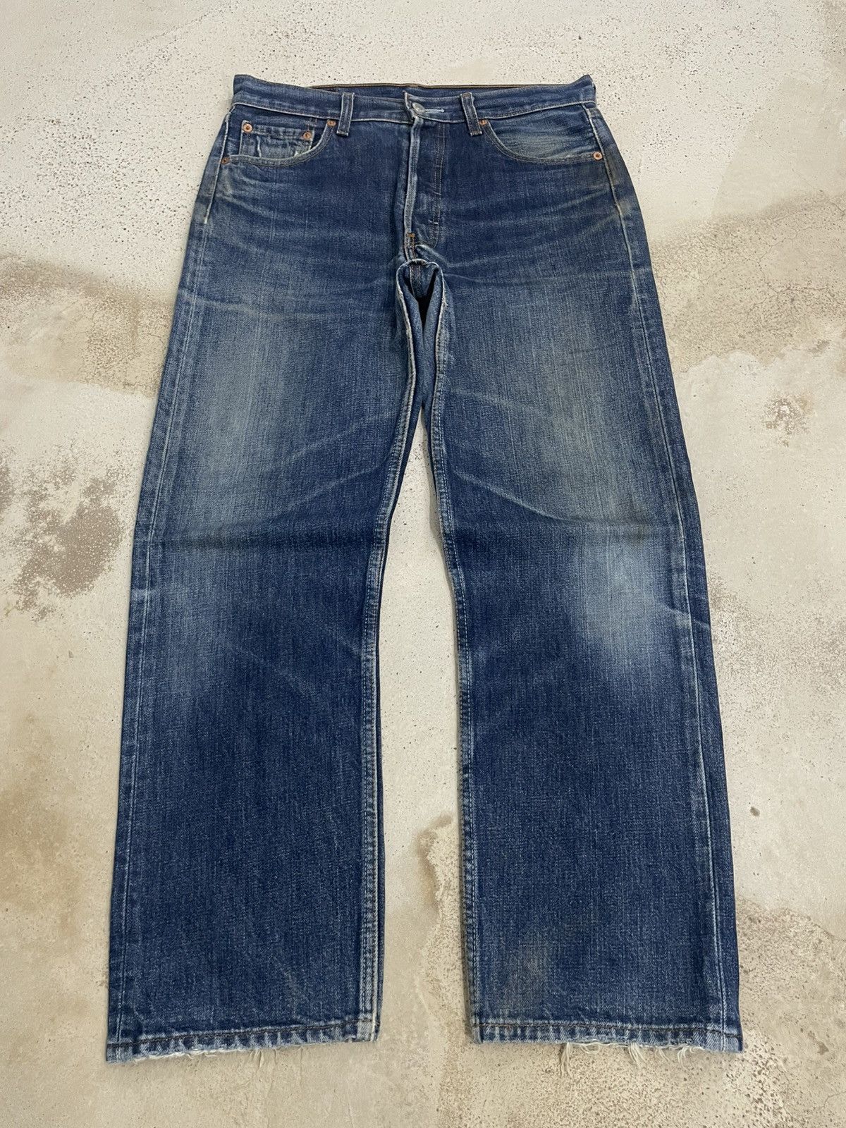 Vintage Levis 501xx Button Fly Distressed Repaired