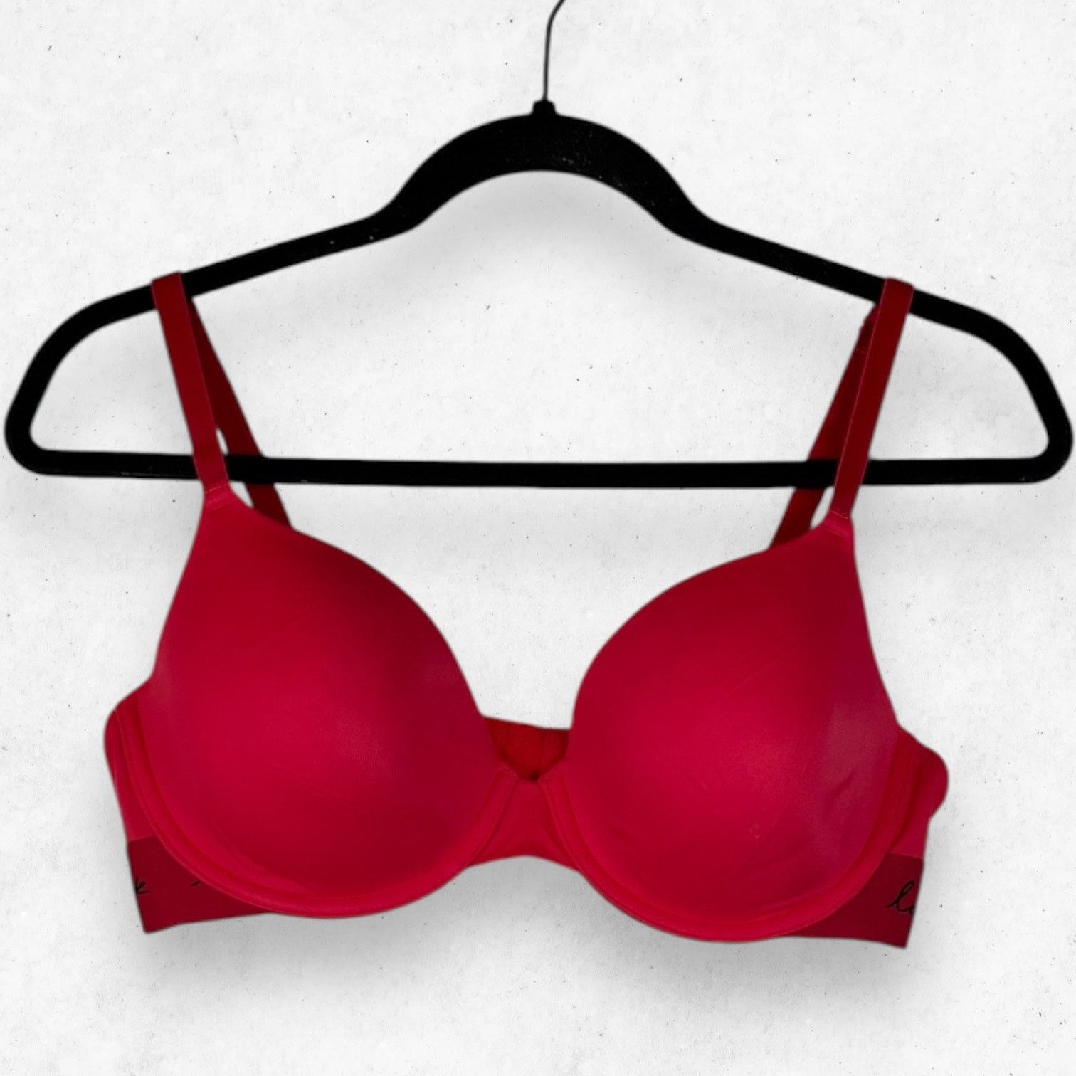 Pink Victoria’s Secret Pink Wear Push Up Bra Red Love Pink 36C Size ONE SIZE - 1 Thumbnail