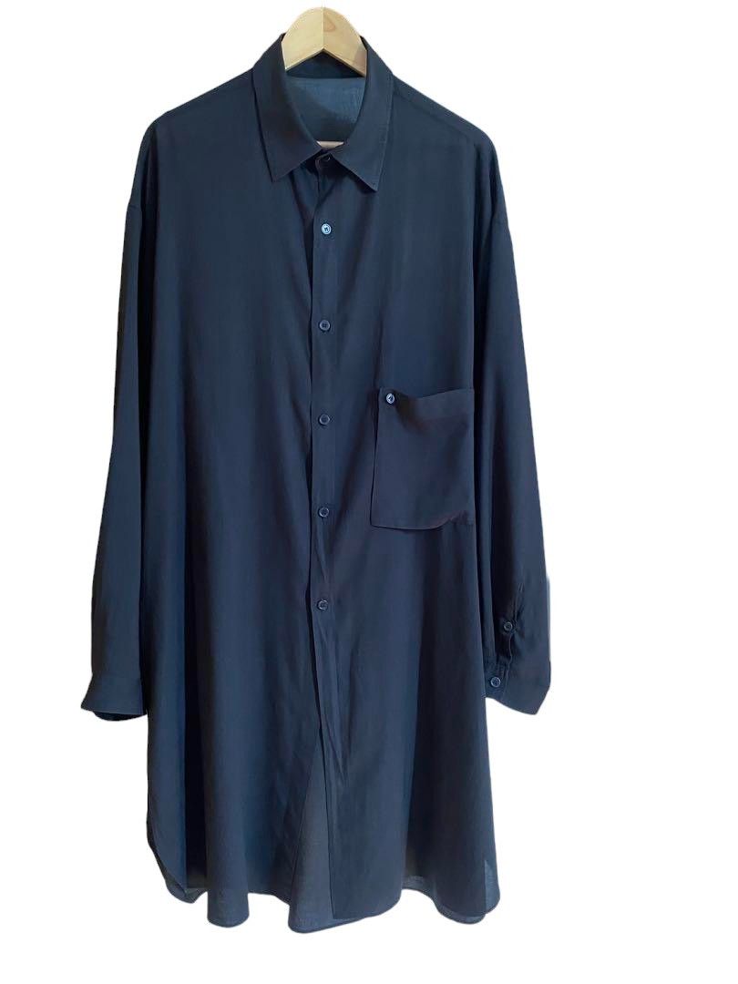 Yohji Yamamoto POUR HOMME 19ss lyric long black shirts | Grailed