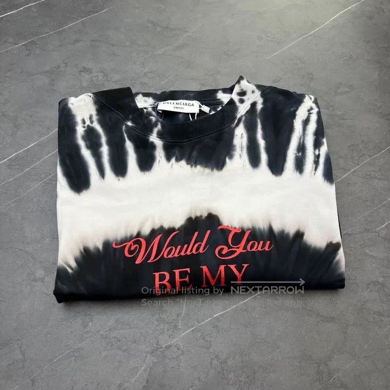 Balenciaga Balenciaga Tie-Dye Heart Logo Short-Sleeve T-Shirt Size US XS / EU 42 / 0 - 6 Thumbnail