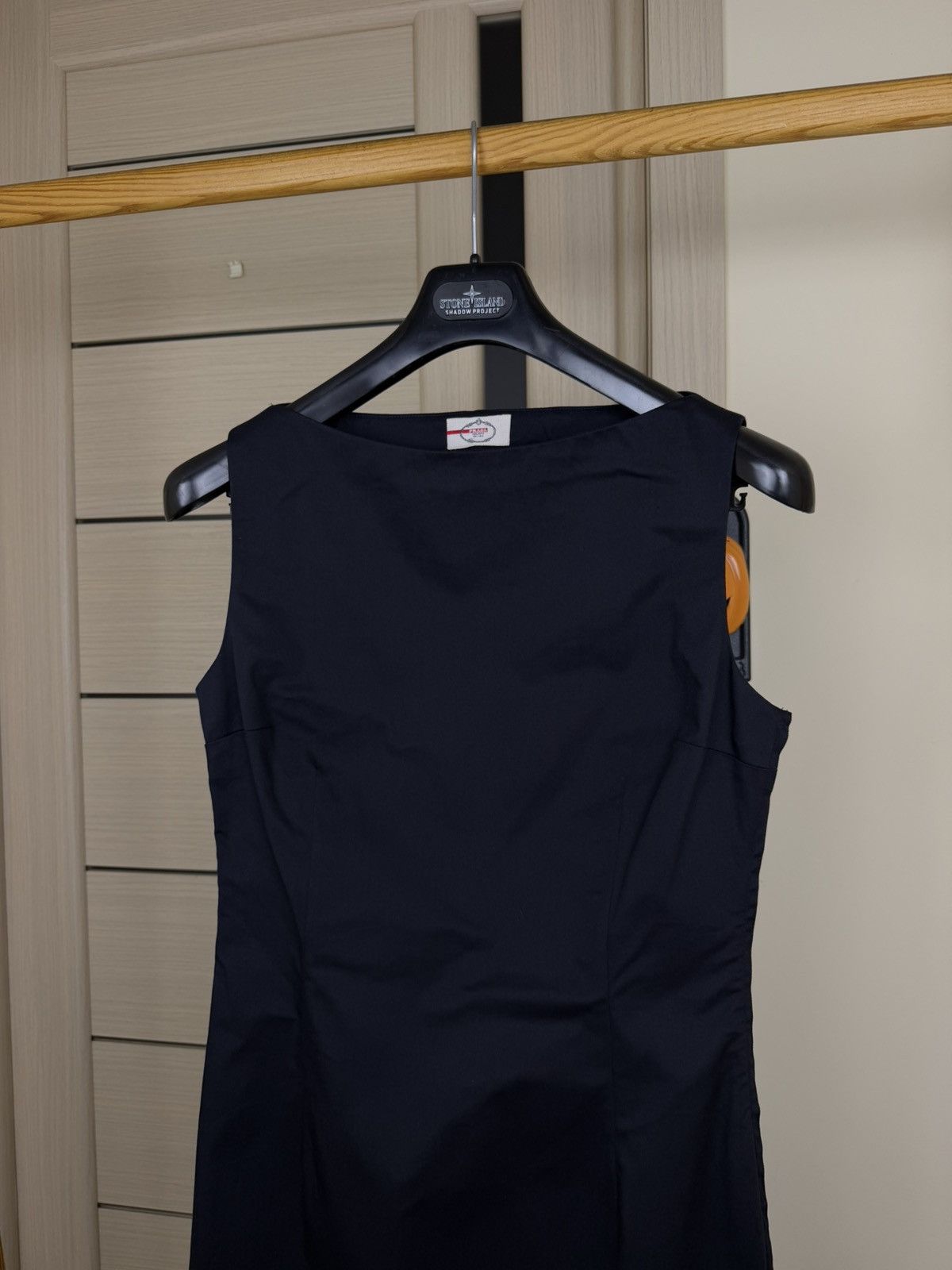 Prada Vintage Prada black Sleeveless Sheath Midi Dress Size 46 Size L / US 10 / IT 46 - 4 Thumbnail