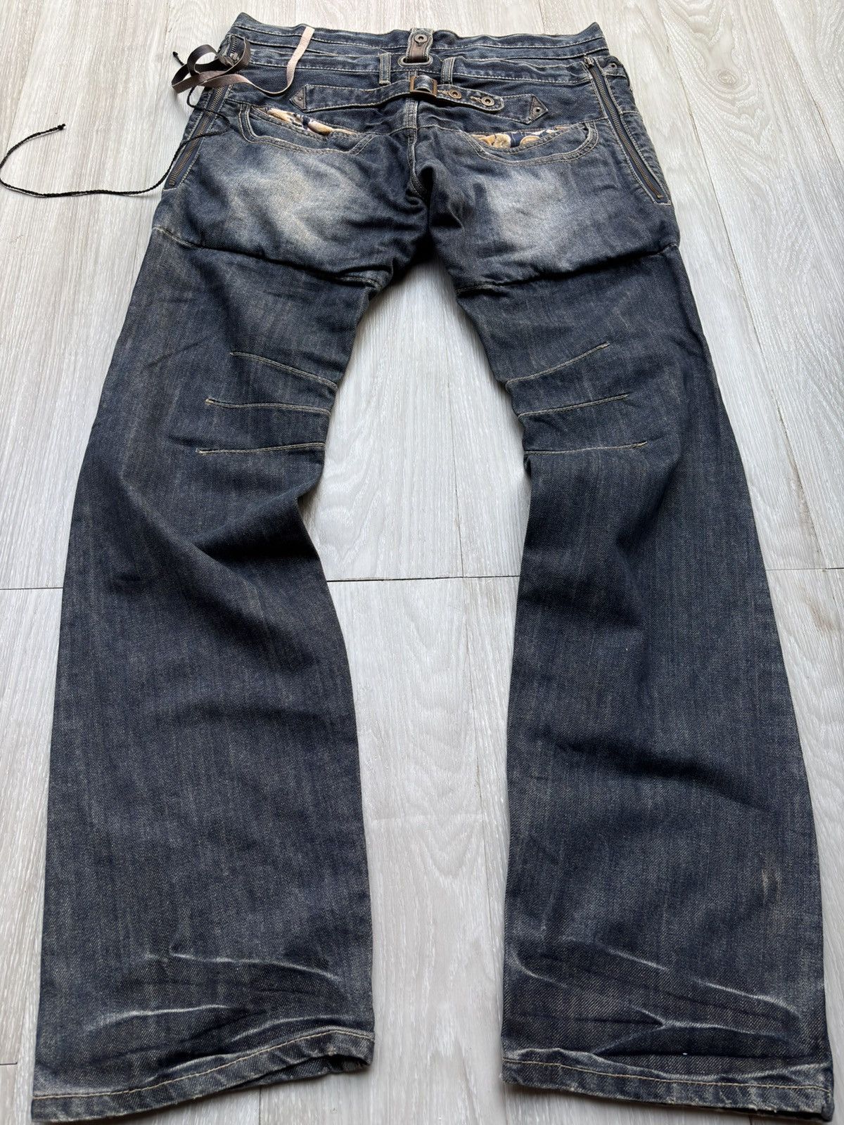 Japanese Brand PPFM double waist jeans Size US 33 - 4 Thumbnail