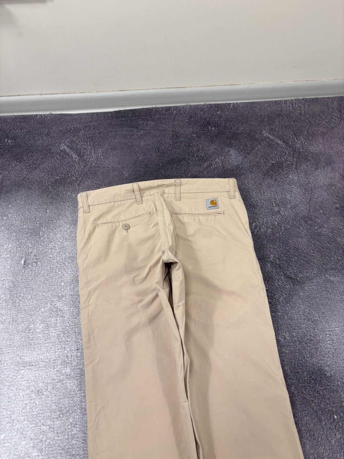 Carhartt Wip Carhartt WIP Men’s Beige Stretch Workwear Chino Sid Pants Size US 31 - 12 Thumbnail
