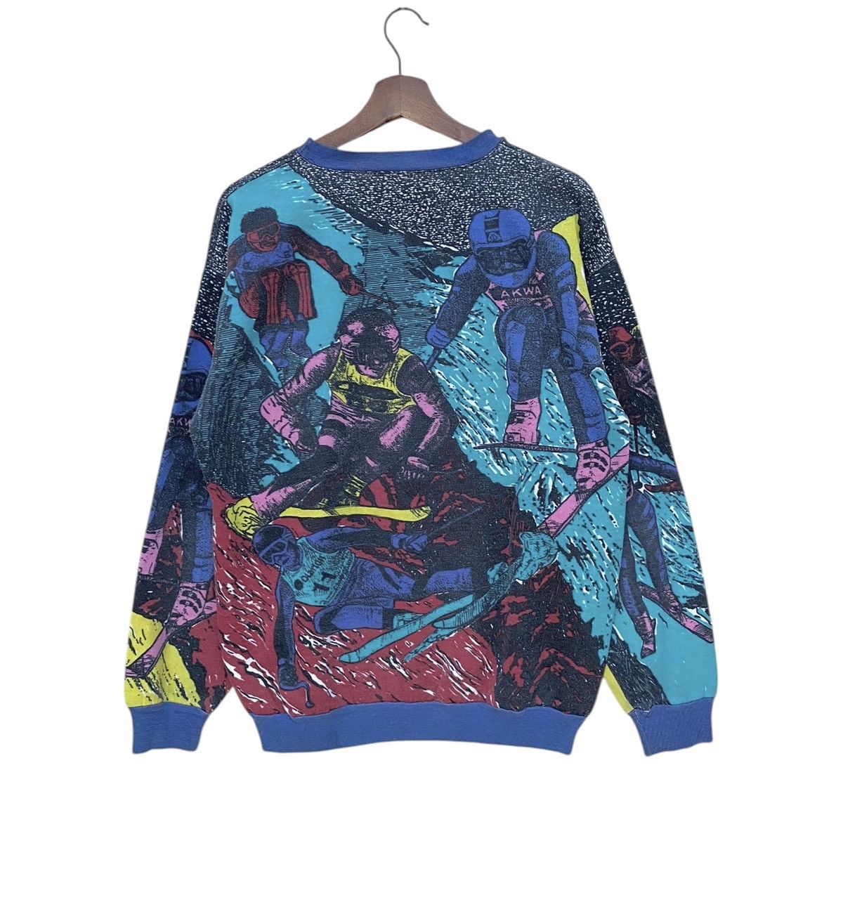 Vintage Vintage Brand Akwa Made In Usa Sweatshirt 1990s Size US M / EU 48-50 / 2 - 2 Thumbnail