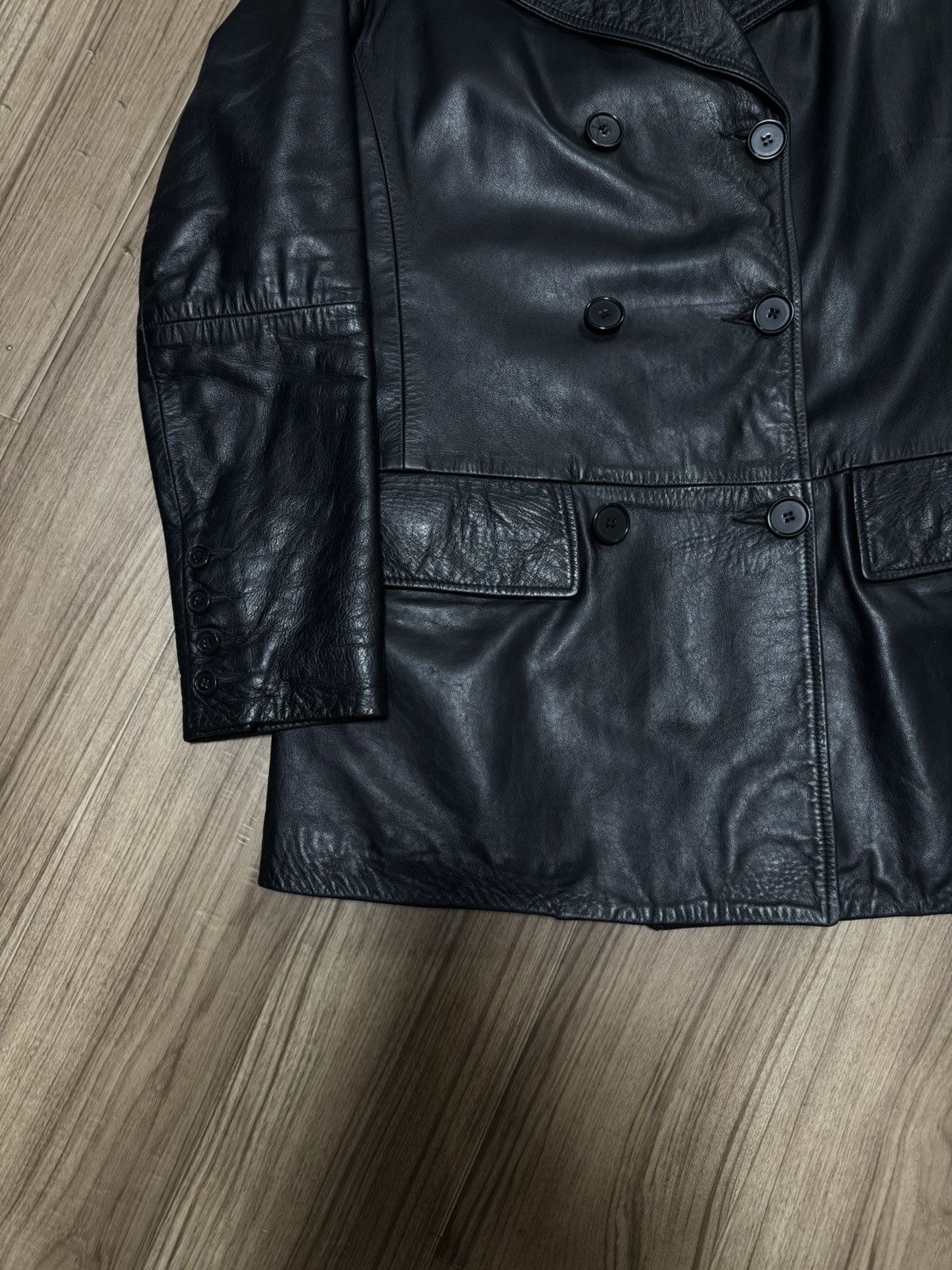 Helmut Lang Helmut Lang AW97 Double Breasted Leather Jacket Size US XS / EU 42 / 0 - 2 Thumbnail