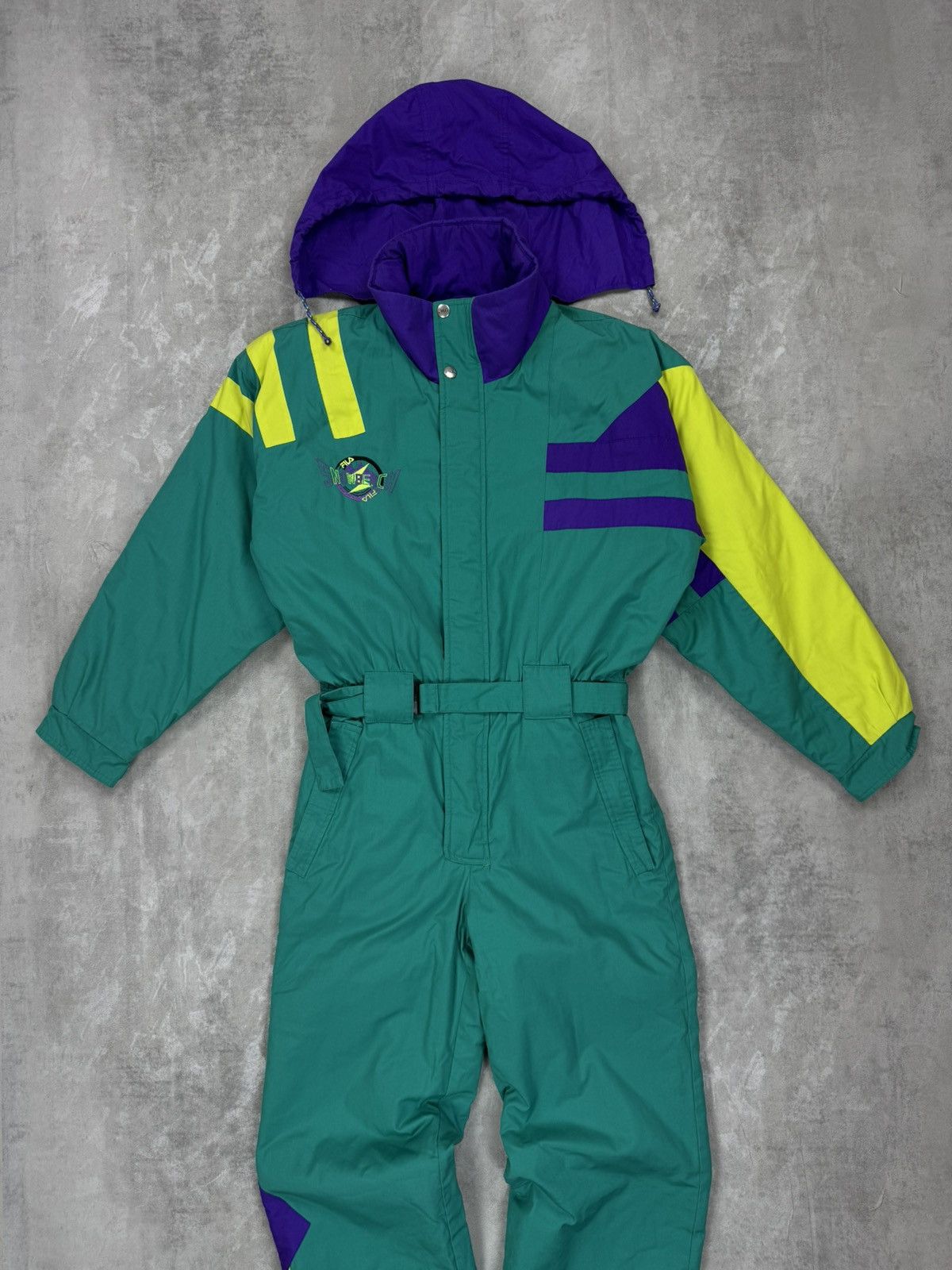 Fila VINTAGE SKI suit multicolour FILA Snowbeach retro jumpsuit Size US 31 - 2 Thumbnail