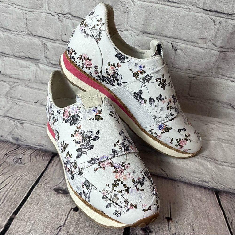 Rag & Bone New Rag & Bone Dylan Elastic Runner Floral Slip On Sneakers Size US 8 / IT 38 - 1 Thumbnail