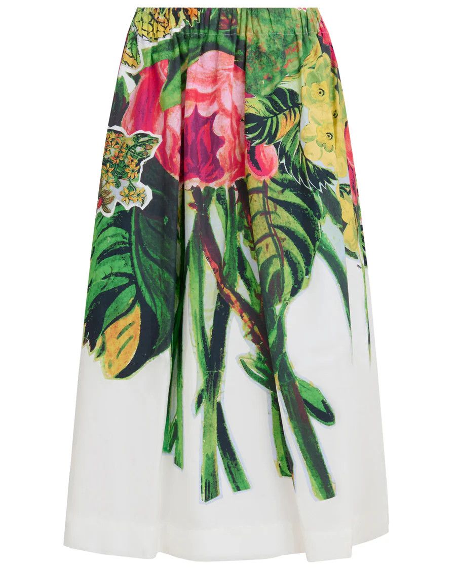 Marni oc11z0525 Mystical Bloom Print Midi Skirt in Multicolor Size 28" / US 6 / IT 42 - 1 Thumbnail