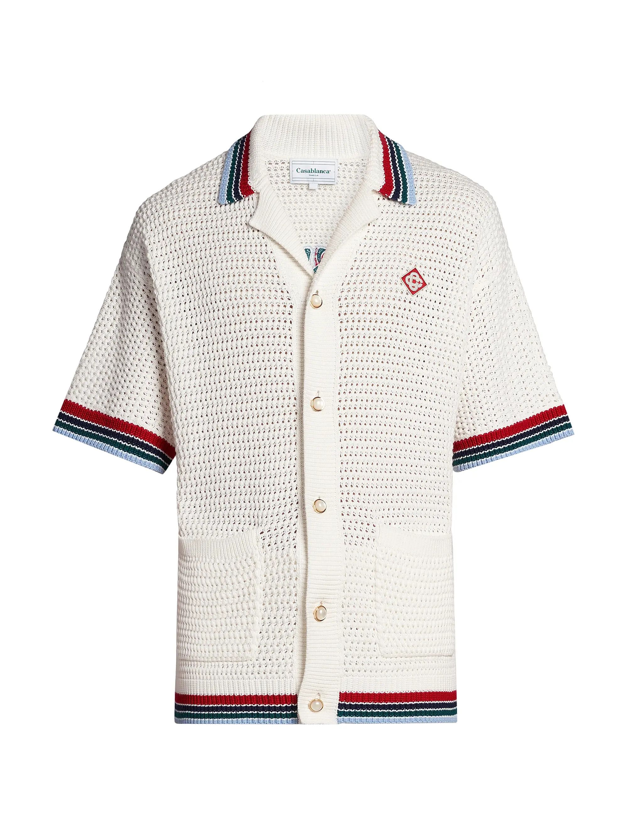 CASABLANCA 2023SS ニットシャツ M FARFETCH ファッション CASABLANCA 2023SS ニットシャツ M
